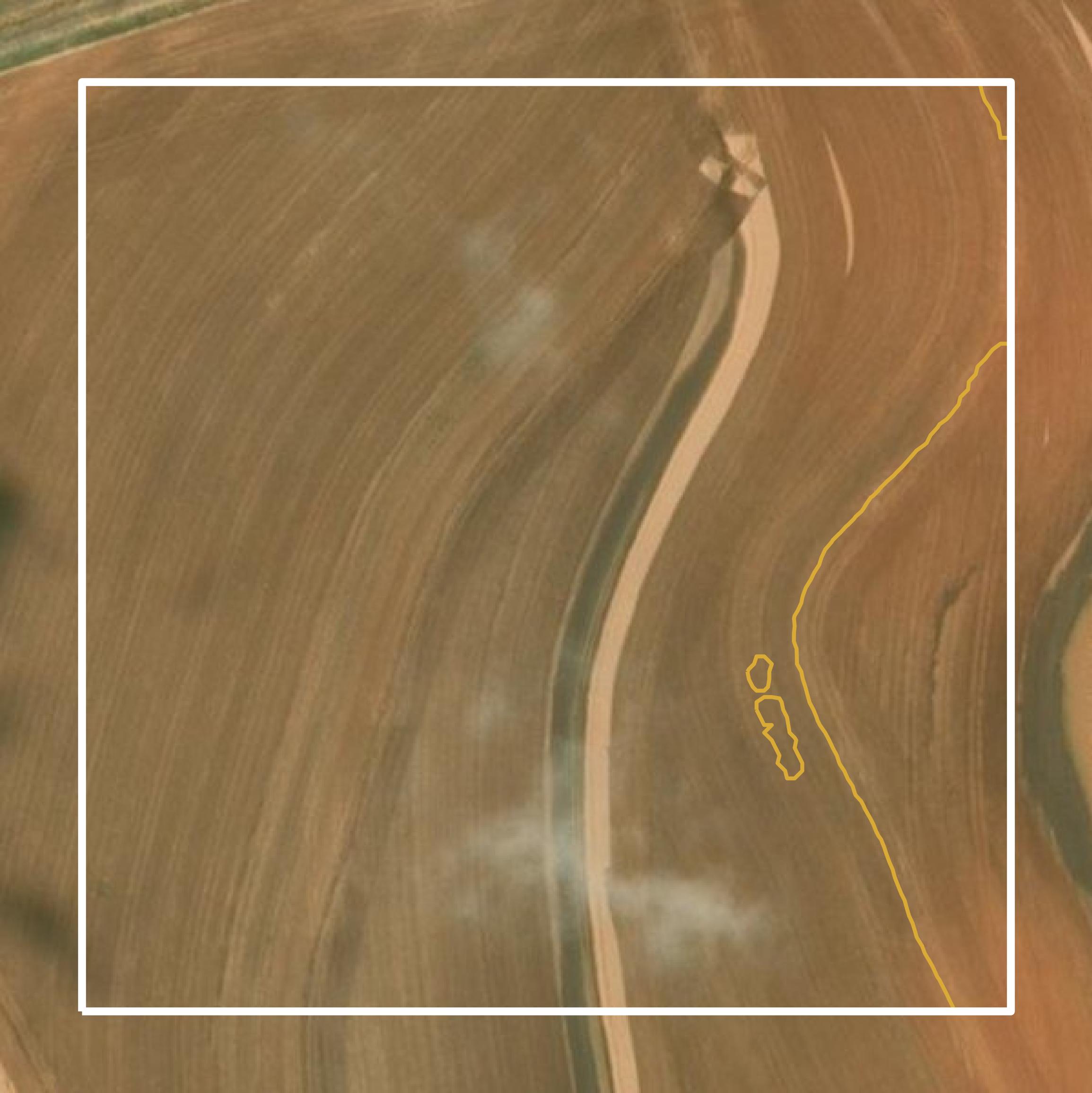 This image shows a contour map in Fisher County created using GIS data in Equator.