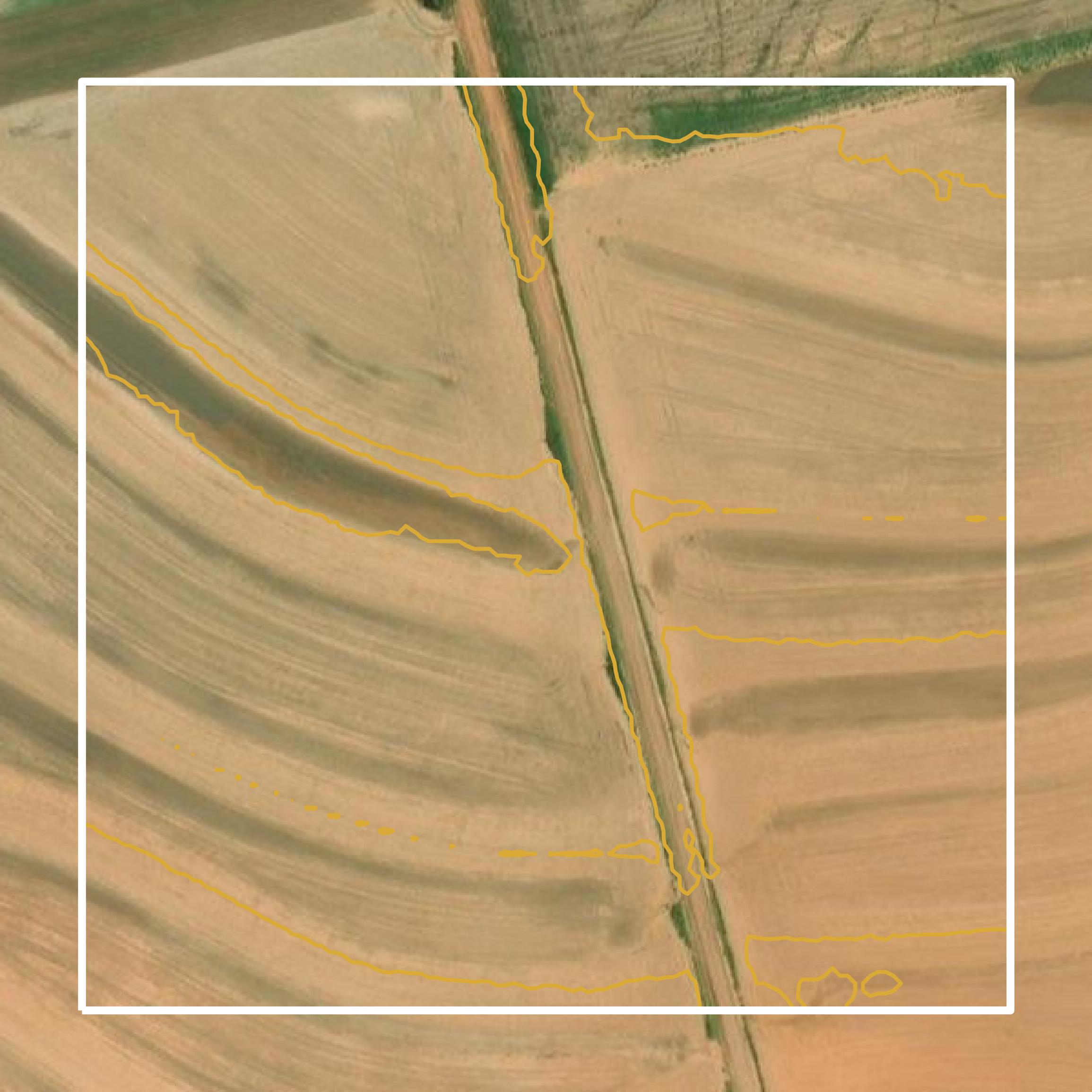 This image shows a contour map in Fisher County created using GIS data in Equator.
