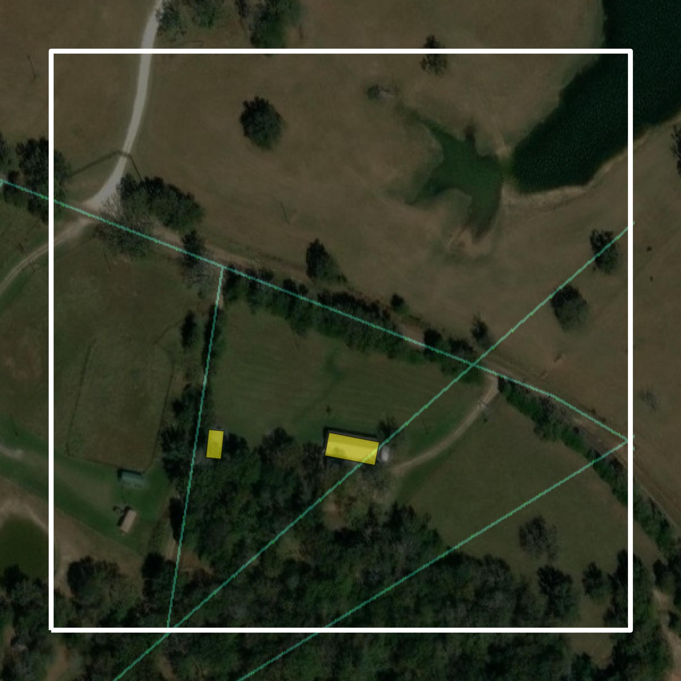This image shows parcel and building data in Freestone County created using GIS data in Equator.
