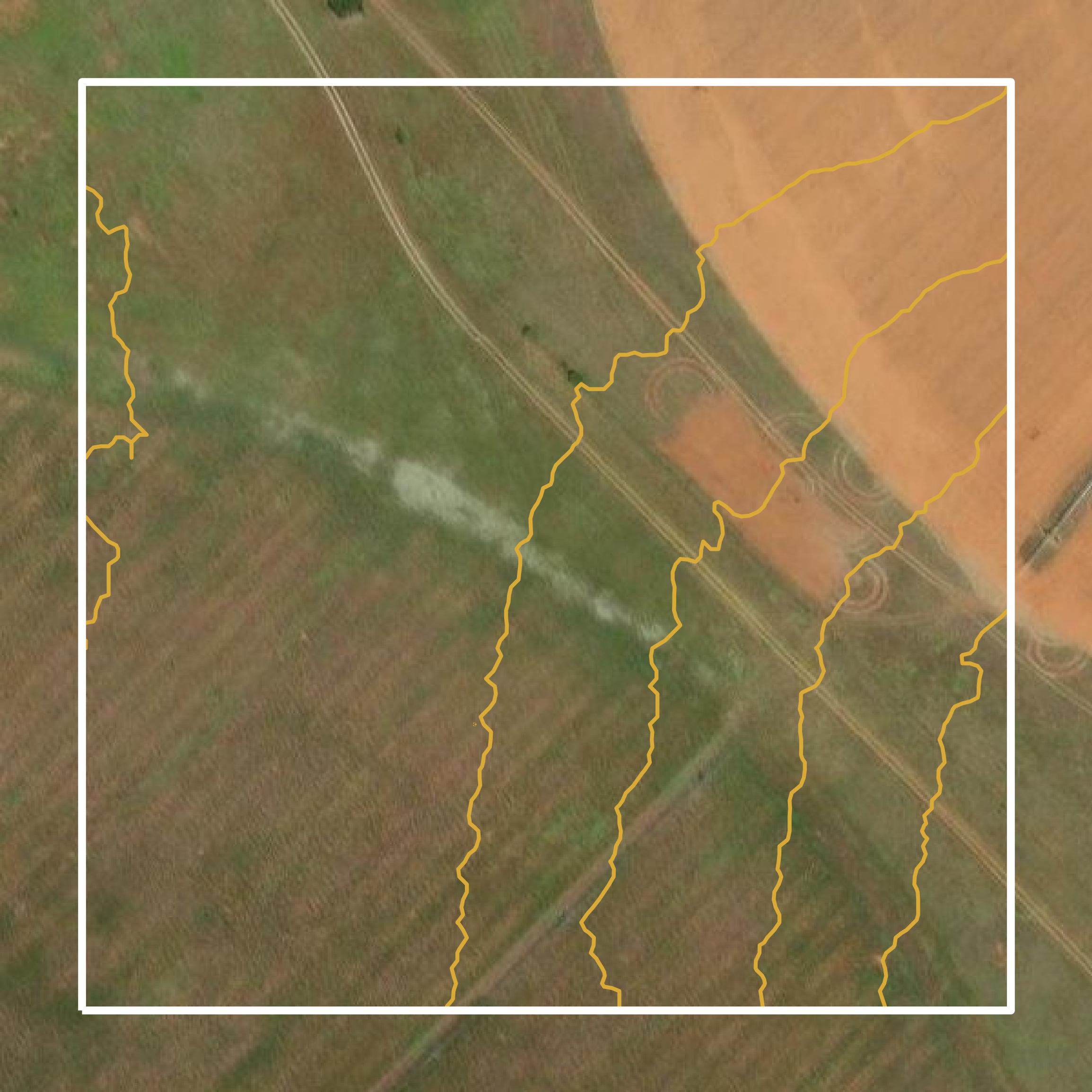 This image shows a contour map in Frio County created using GIS data in Equator.