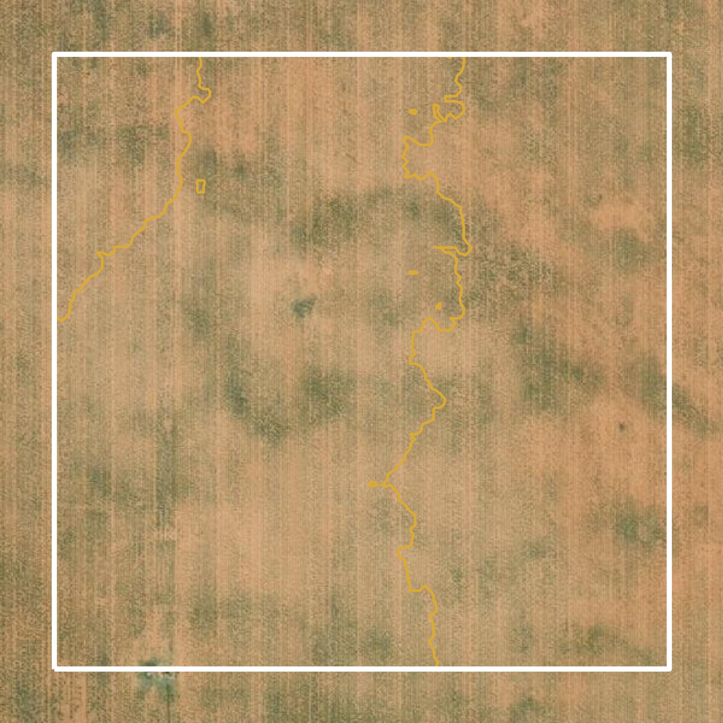 This image shows a contour map in Gaines County created using GIS data in Equator.