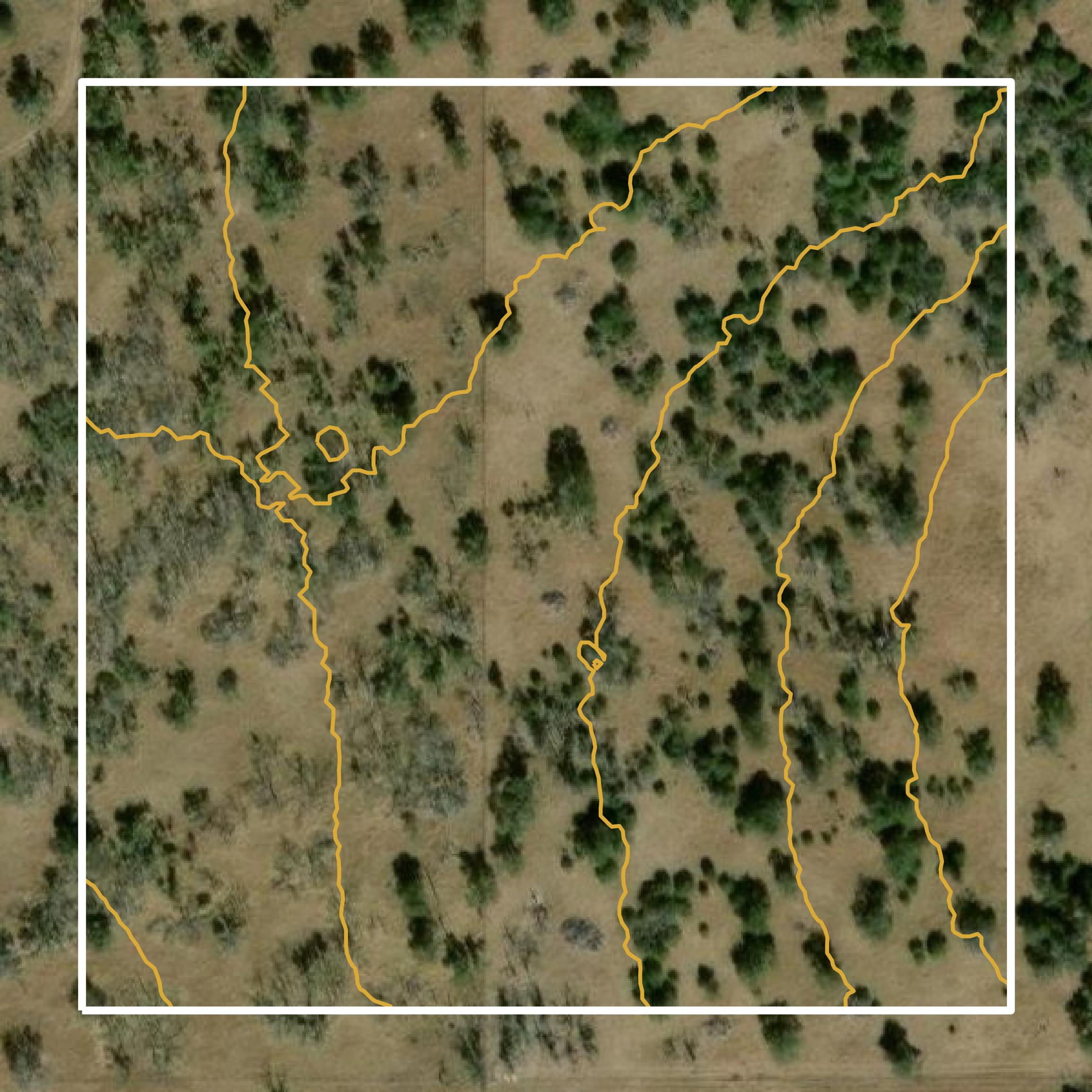 This image shows a contour map in Gillespie County created using GIS data in Equator.