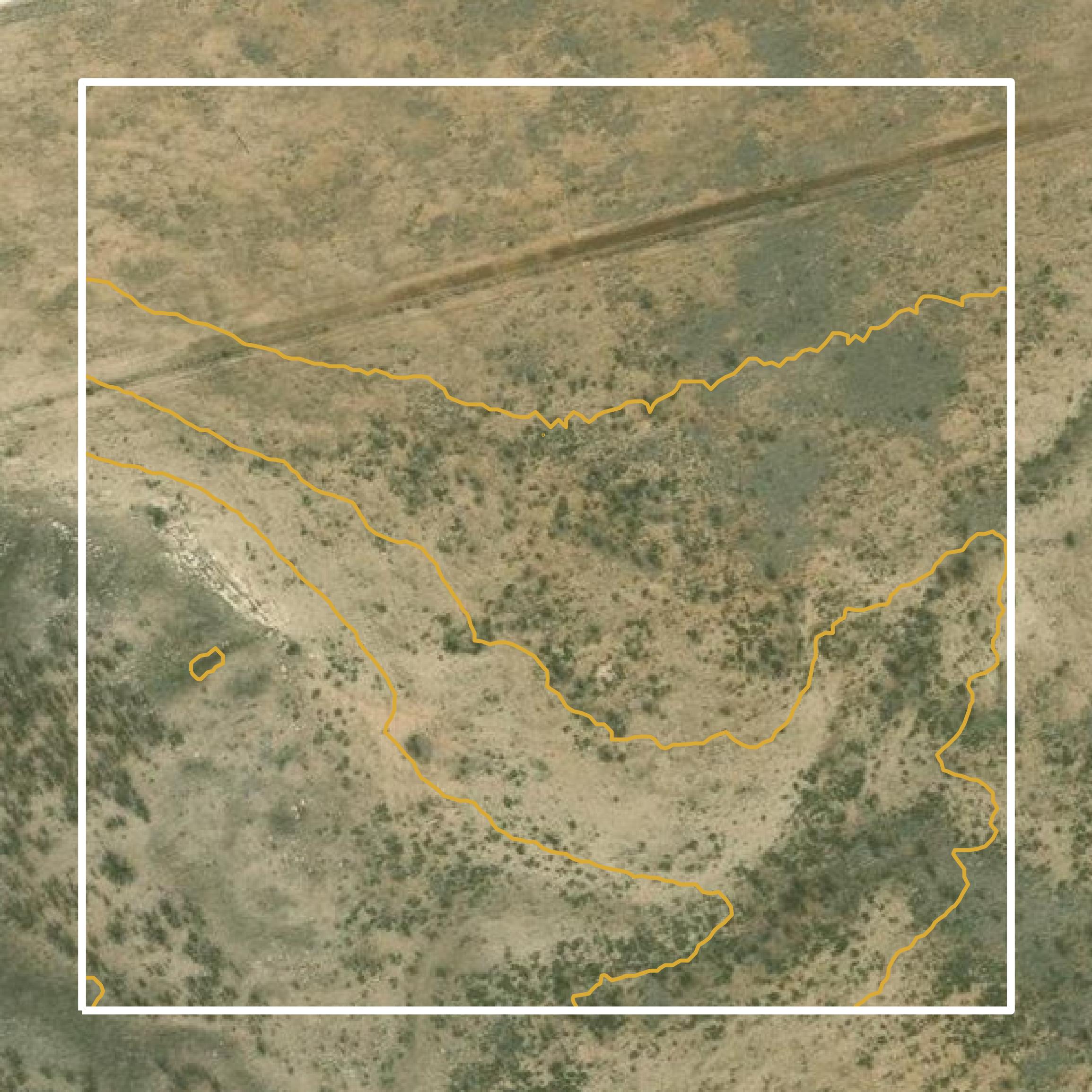This image shows a contour map in Glasscock County created using GIS data in Equator.