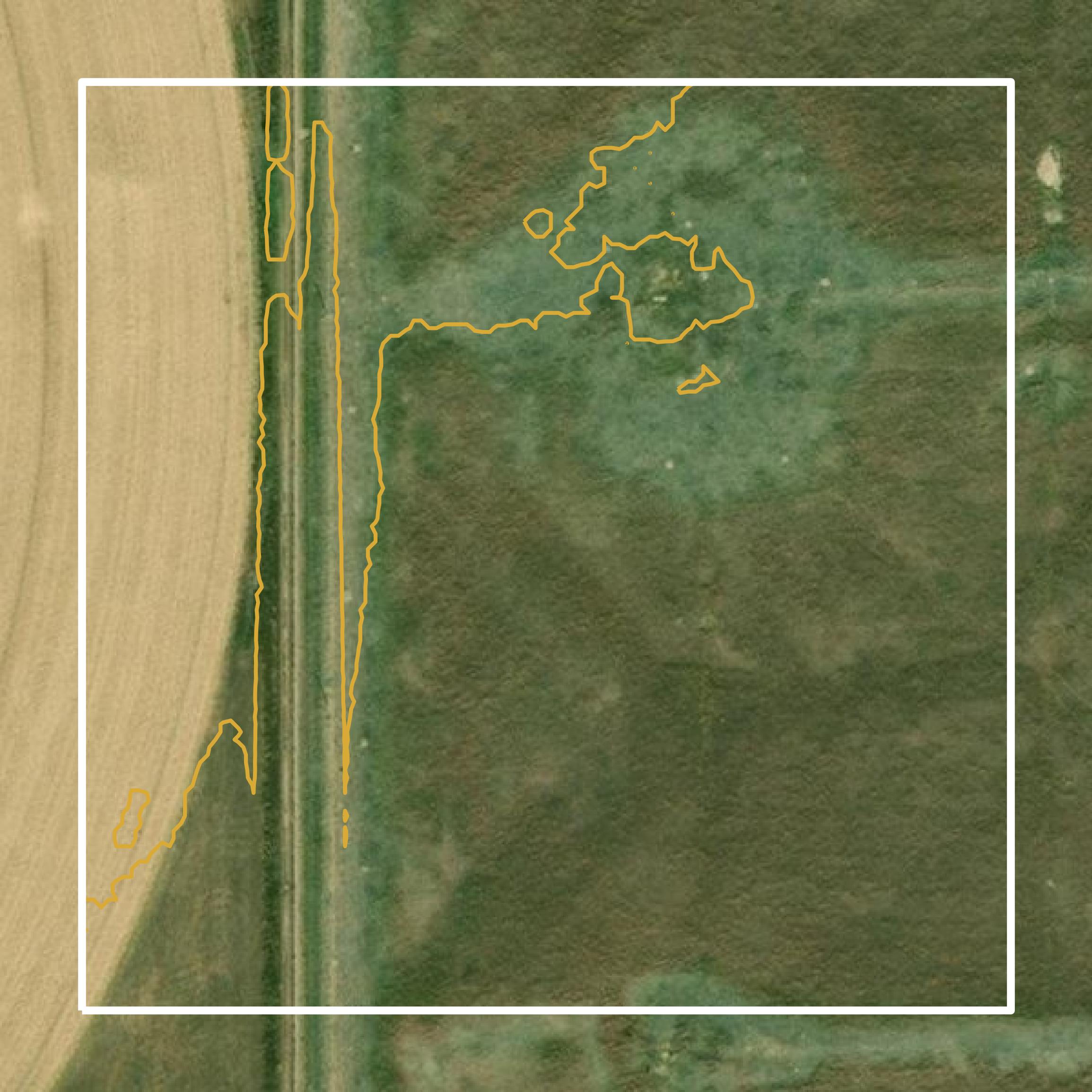 This image shows a contour map in Gray County created using GIS data in Equator.