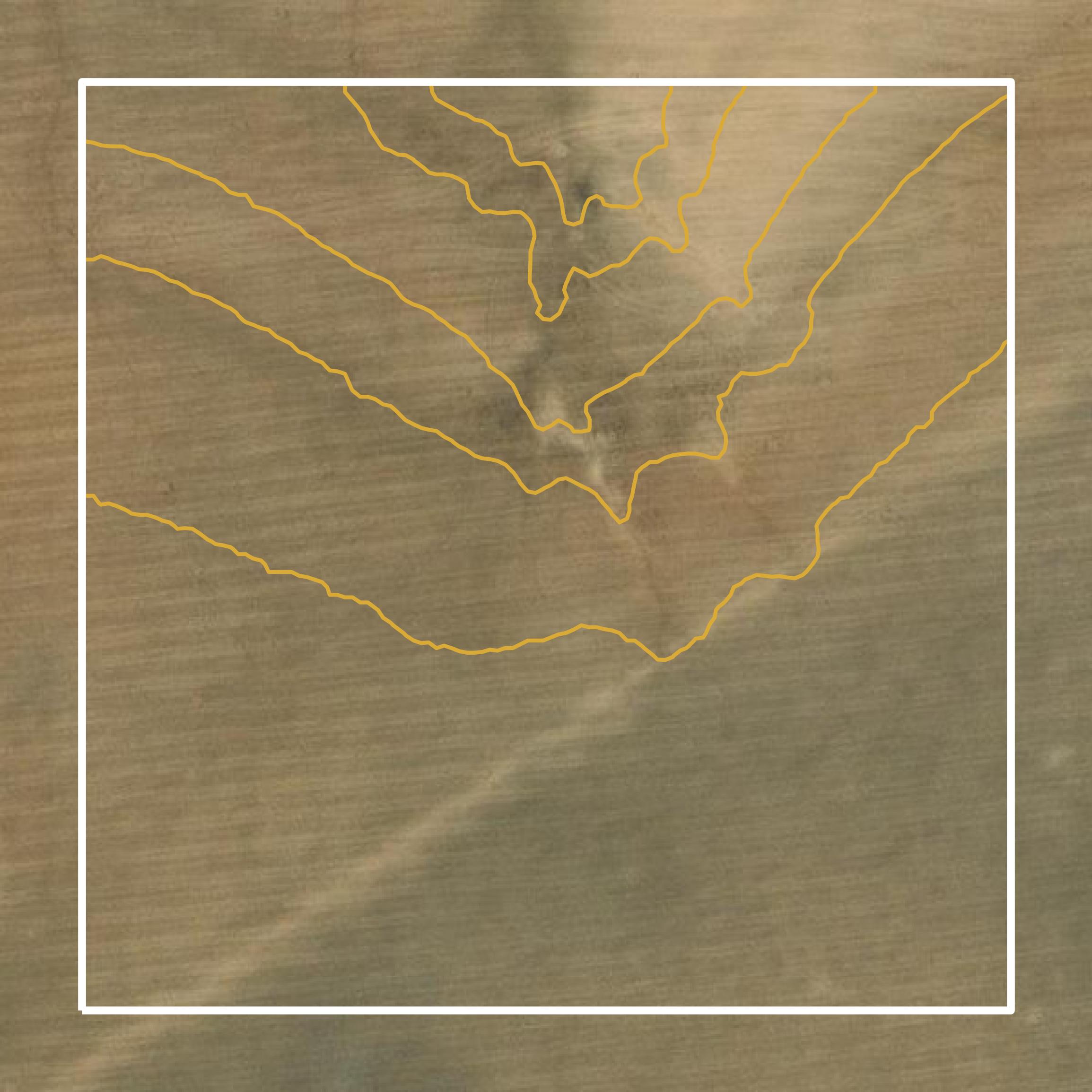 This image shows a contour map in Gray County created using GIS data in Equator.