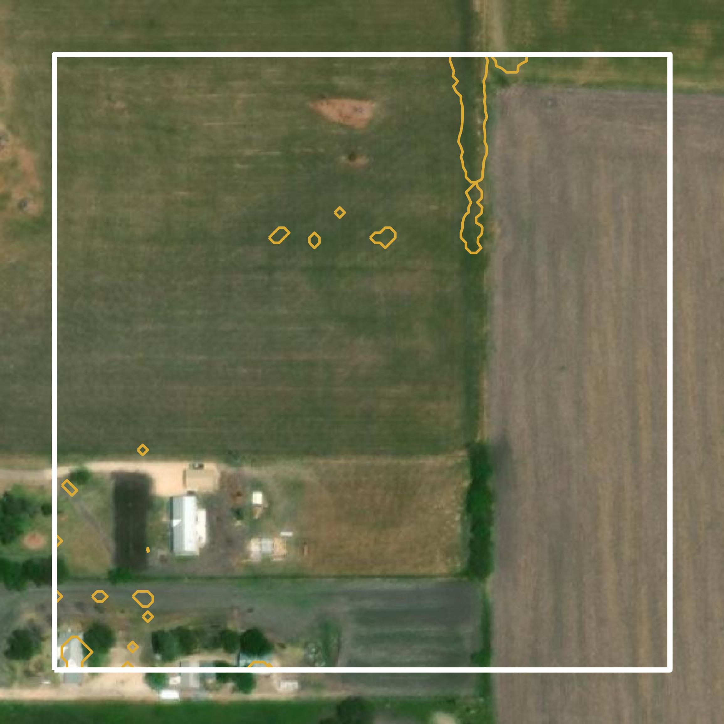 This image shows a contour map in Guadalupe County created using GIS data in Equator.