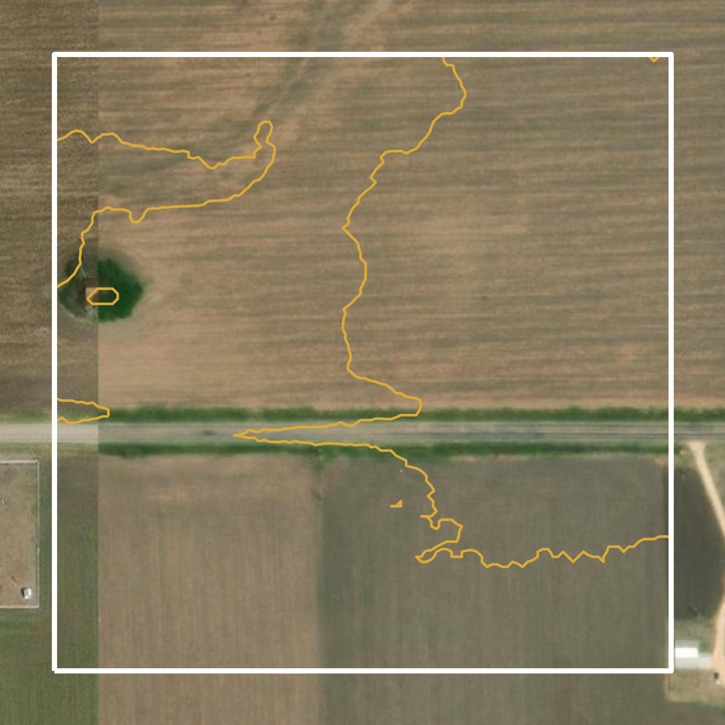 This image shows a contour map in Guadalupe County created using GIS data in Equator.