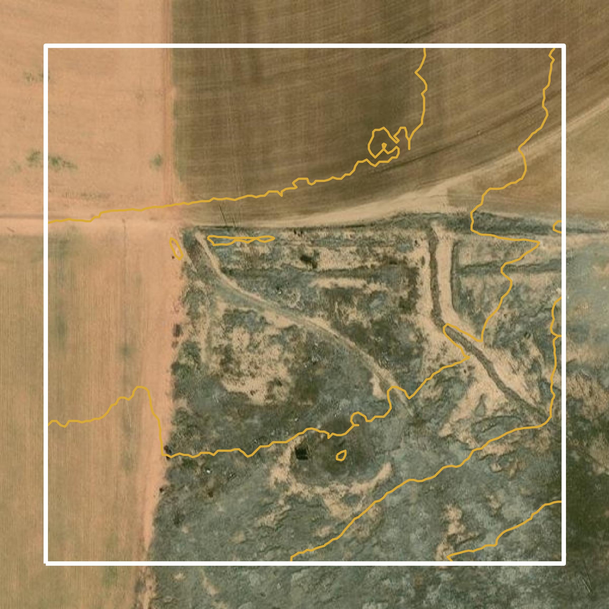This image shows a contour map in Hale County created using GIS data in Equator.