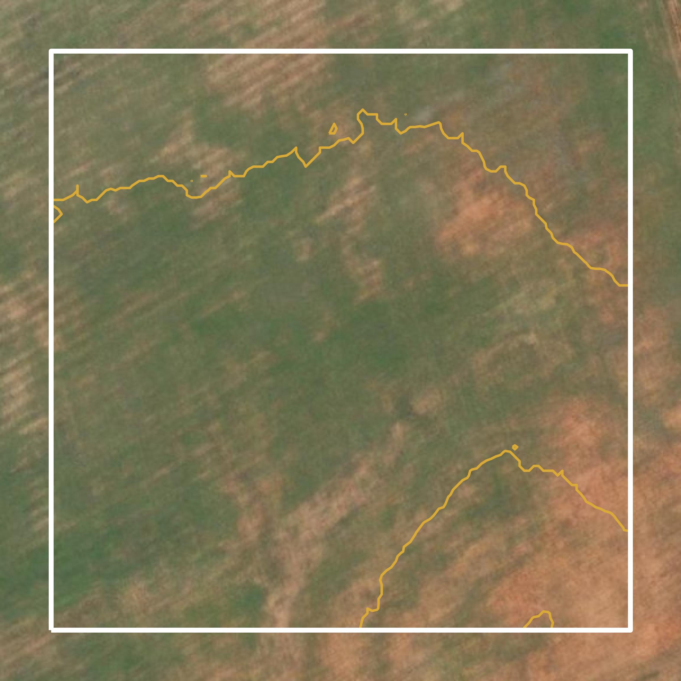 This image shows a contour map in Hardeman County created using GIS data in Equator.