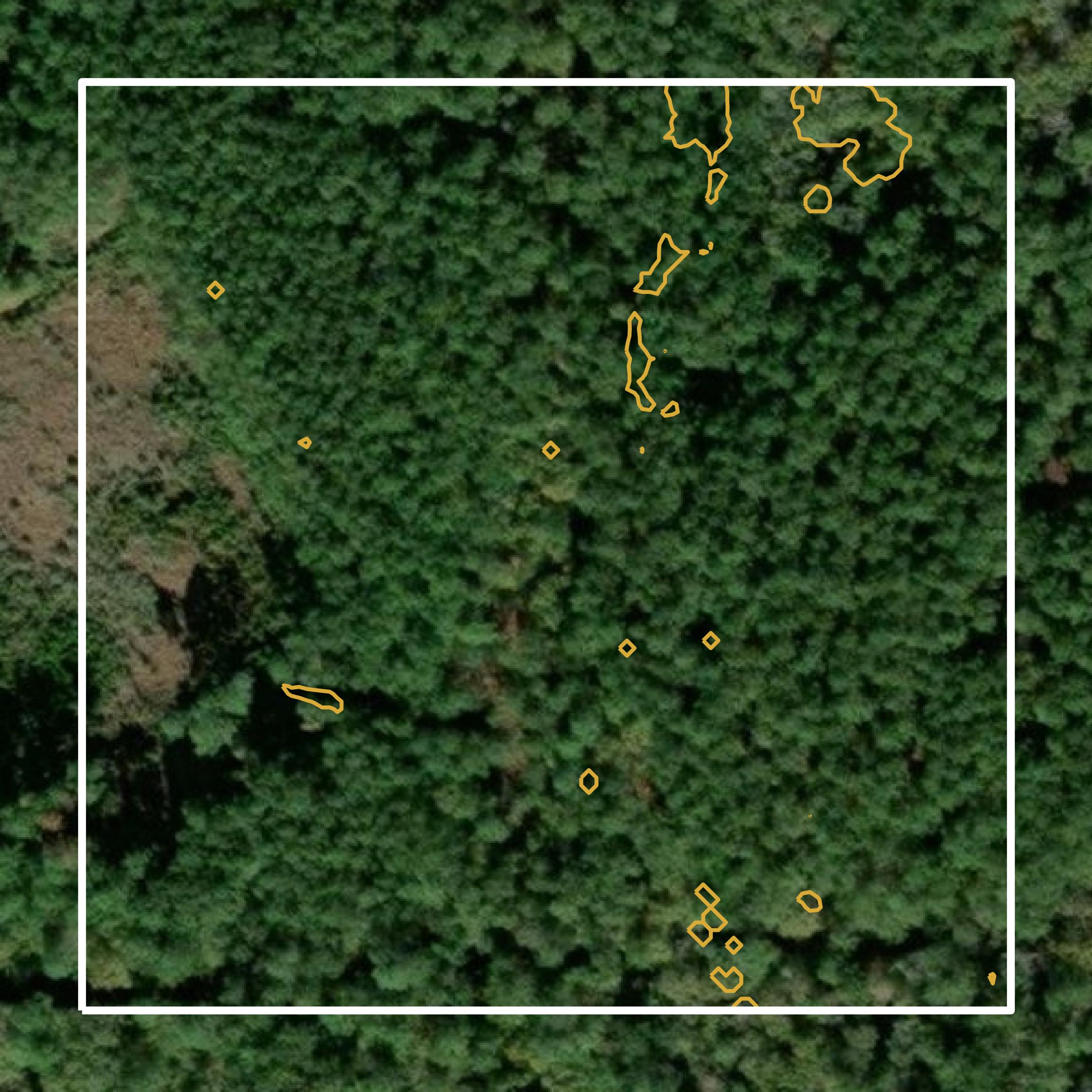 This image shows a contour map in Hardin County created using GIS data in Equator.