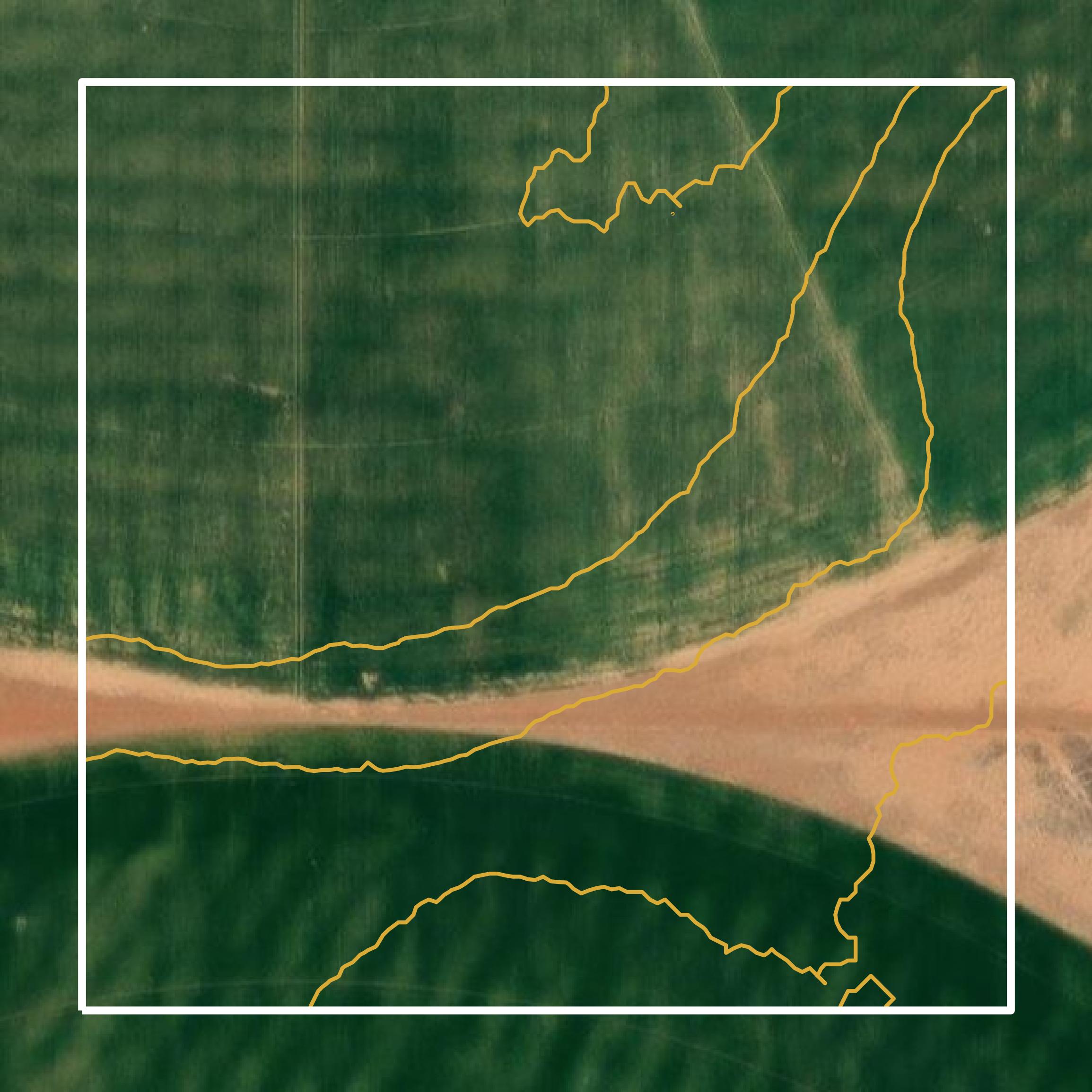 This image shows a contour map in Hartley County created using GIS data in Equator.