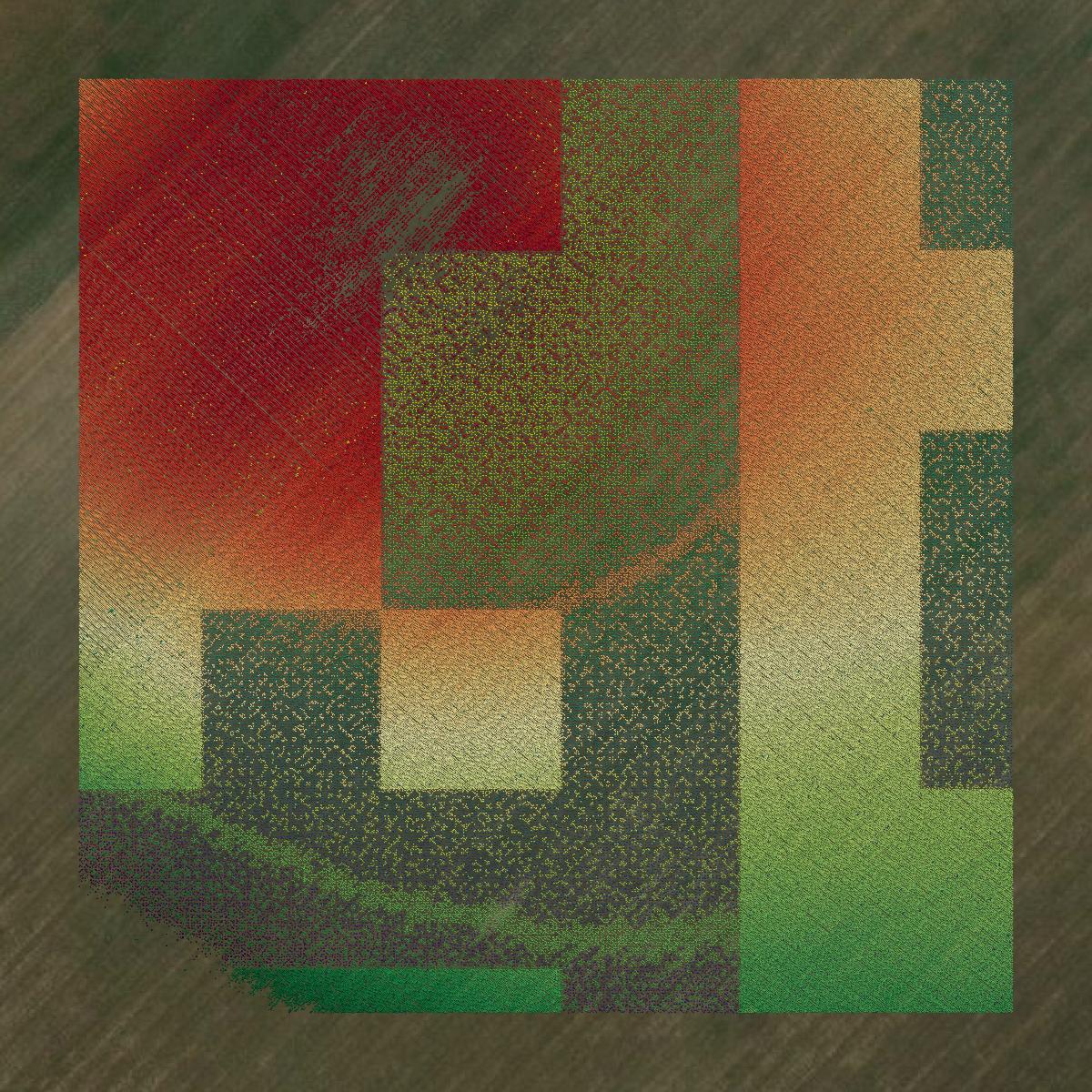 This image shows a LiDAR point cloud in Hays County created using GIS data in Equator.