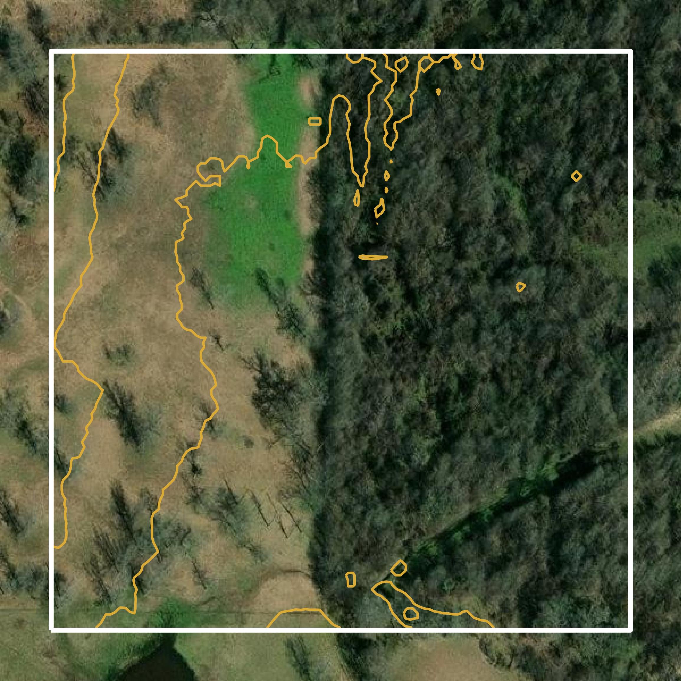 This image shows a contour map in Hopkins County created using GIS data in Equator.
