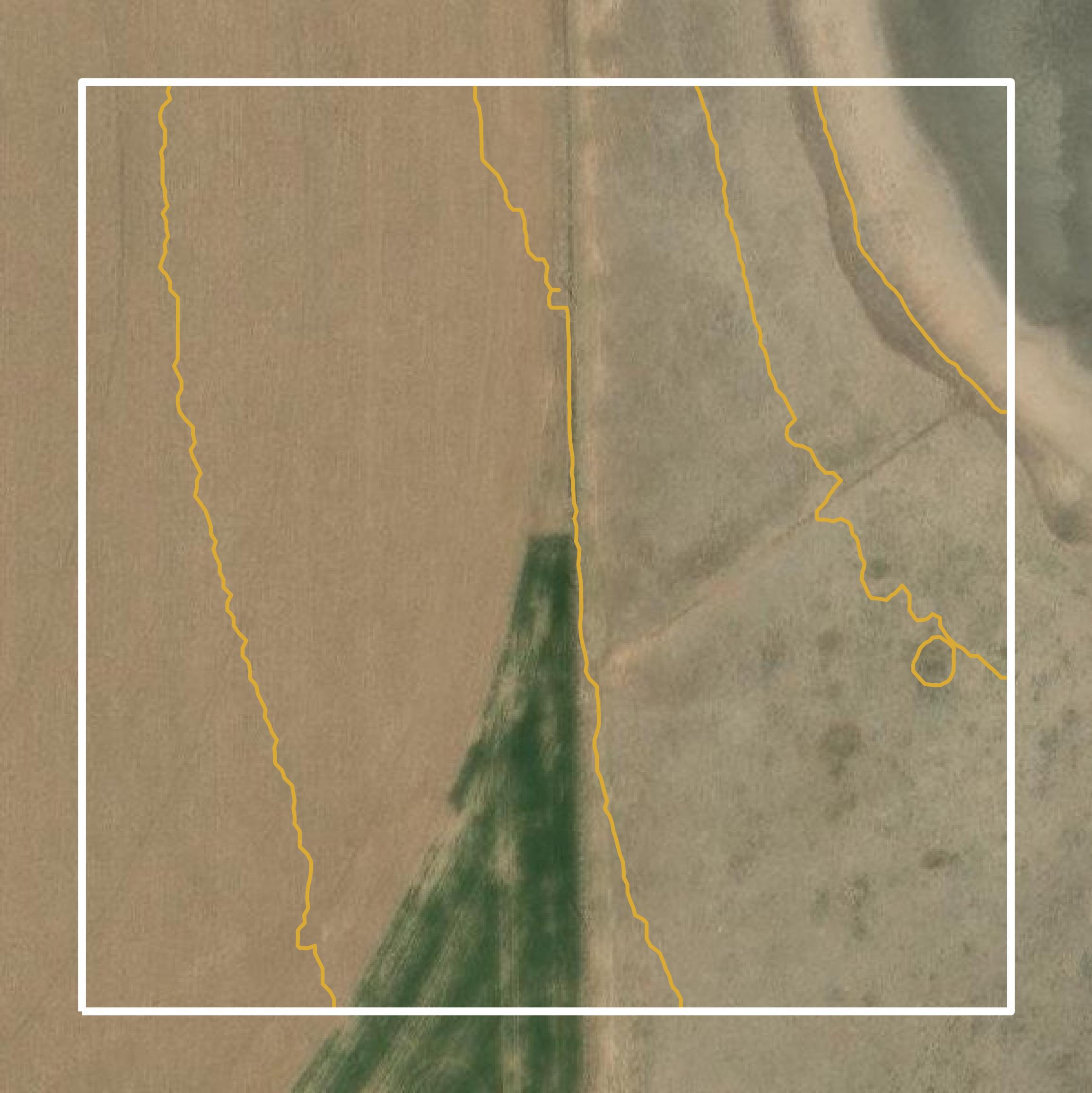 This image shows a contour map in Hutchinson County created using GIS data in Equator.
