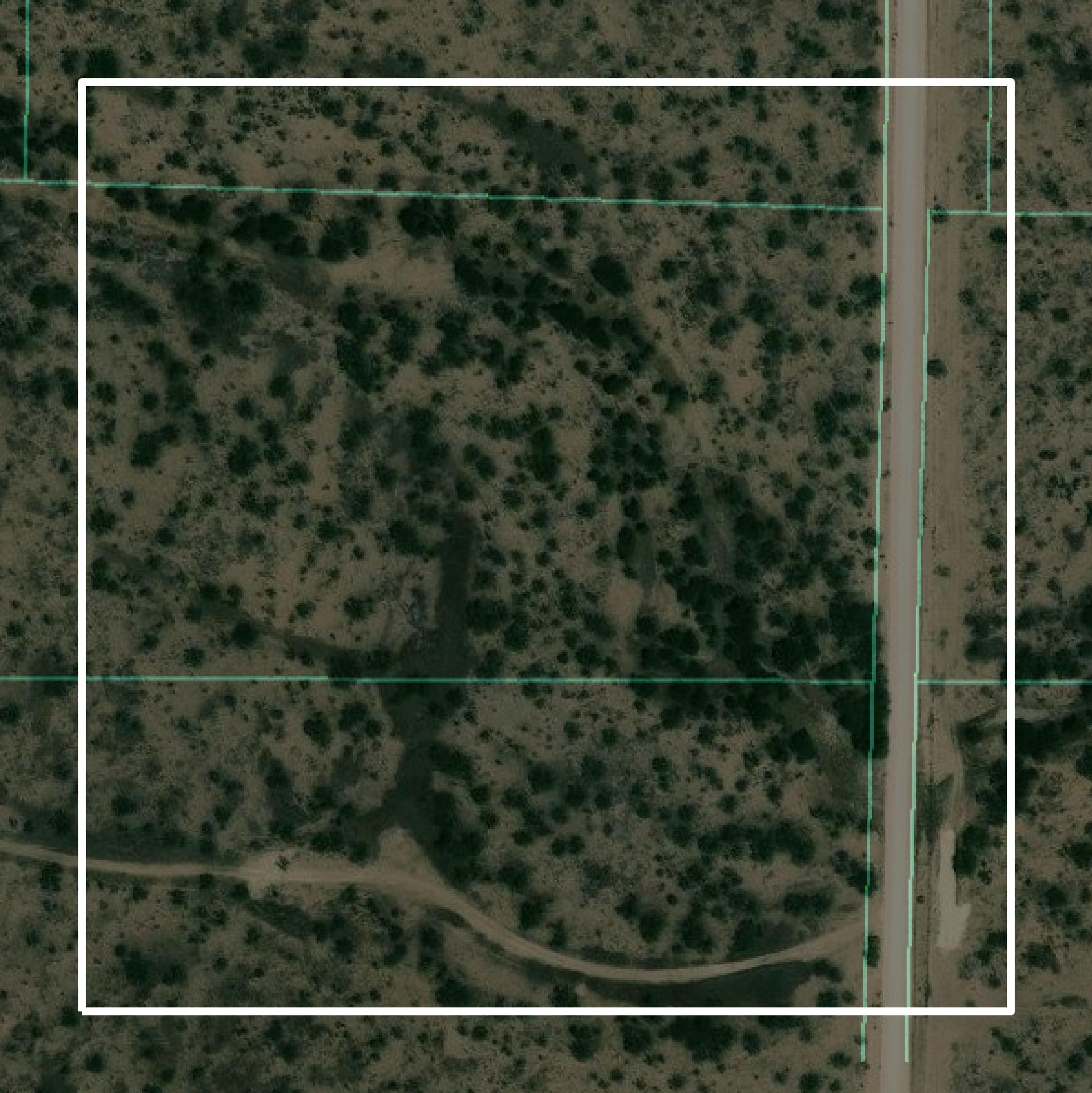 This image shows parcel and building data in Irion County created using GIS data in Equator.