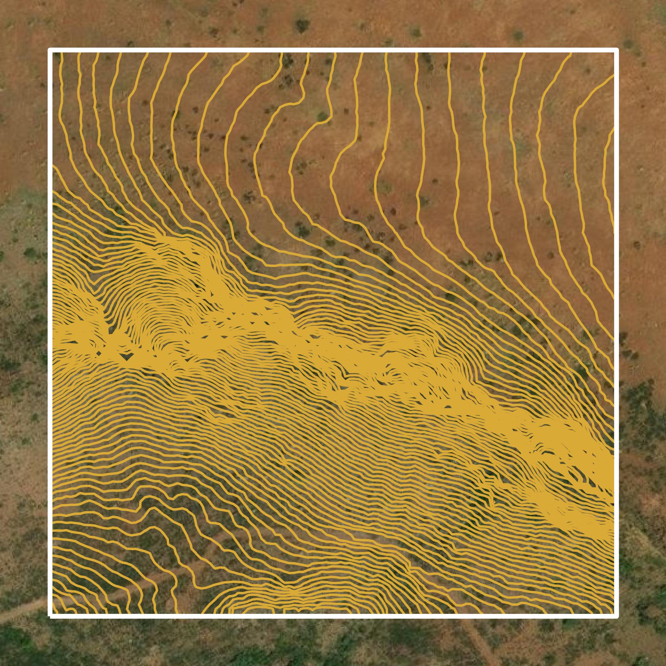 This image shows a contour map in Jeff Davis County created using GIS data in Equator.
