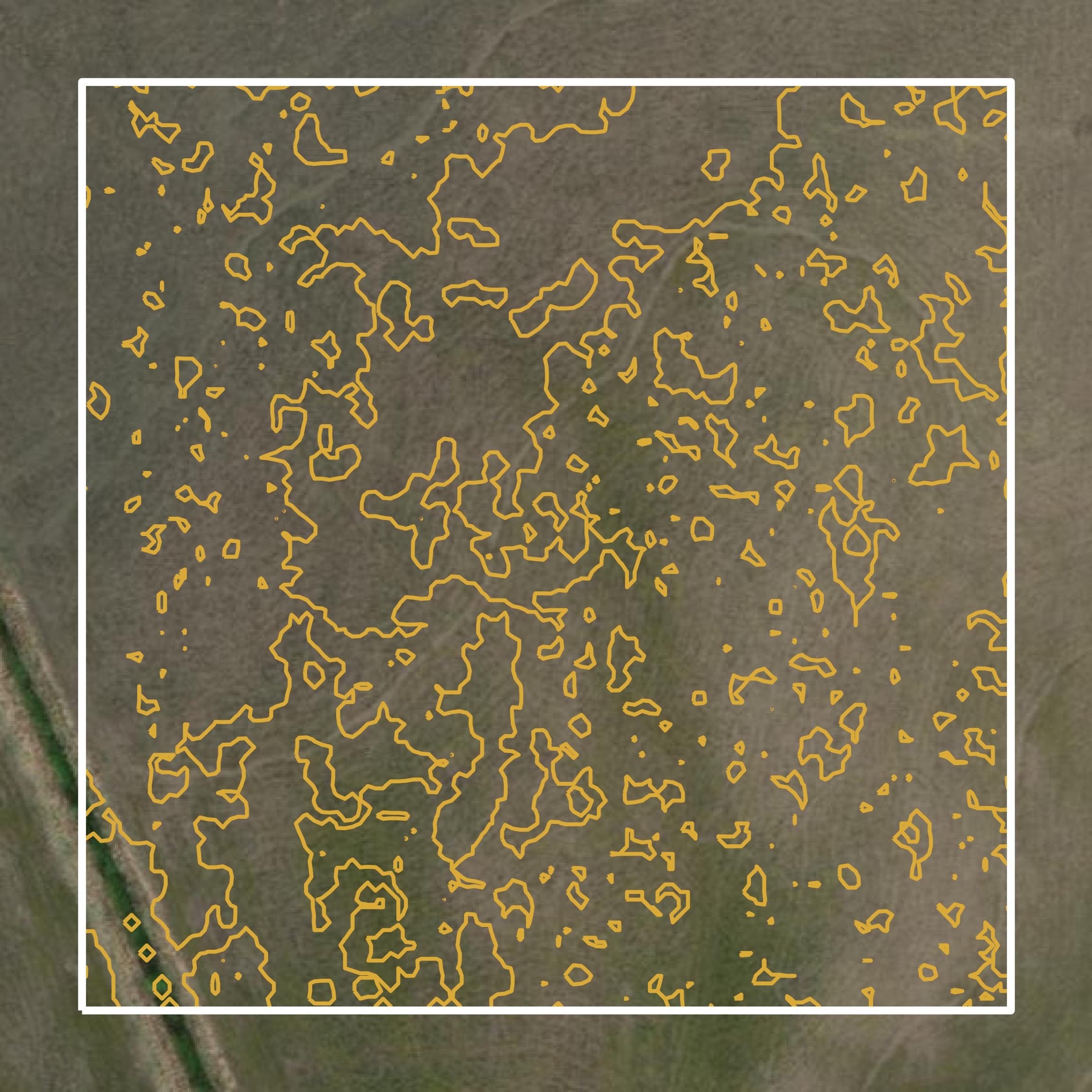 This image shows a contour map in Jefferson County created using GIS data in Equator.