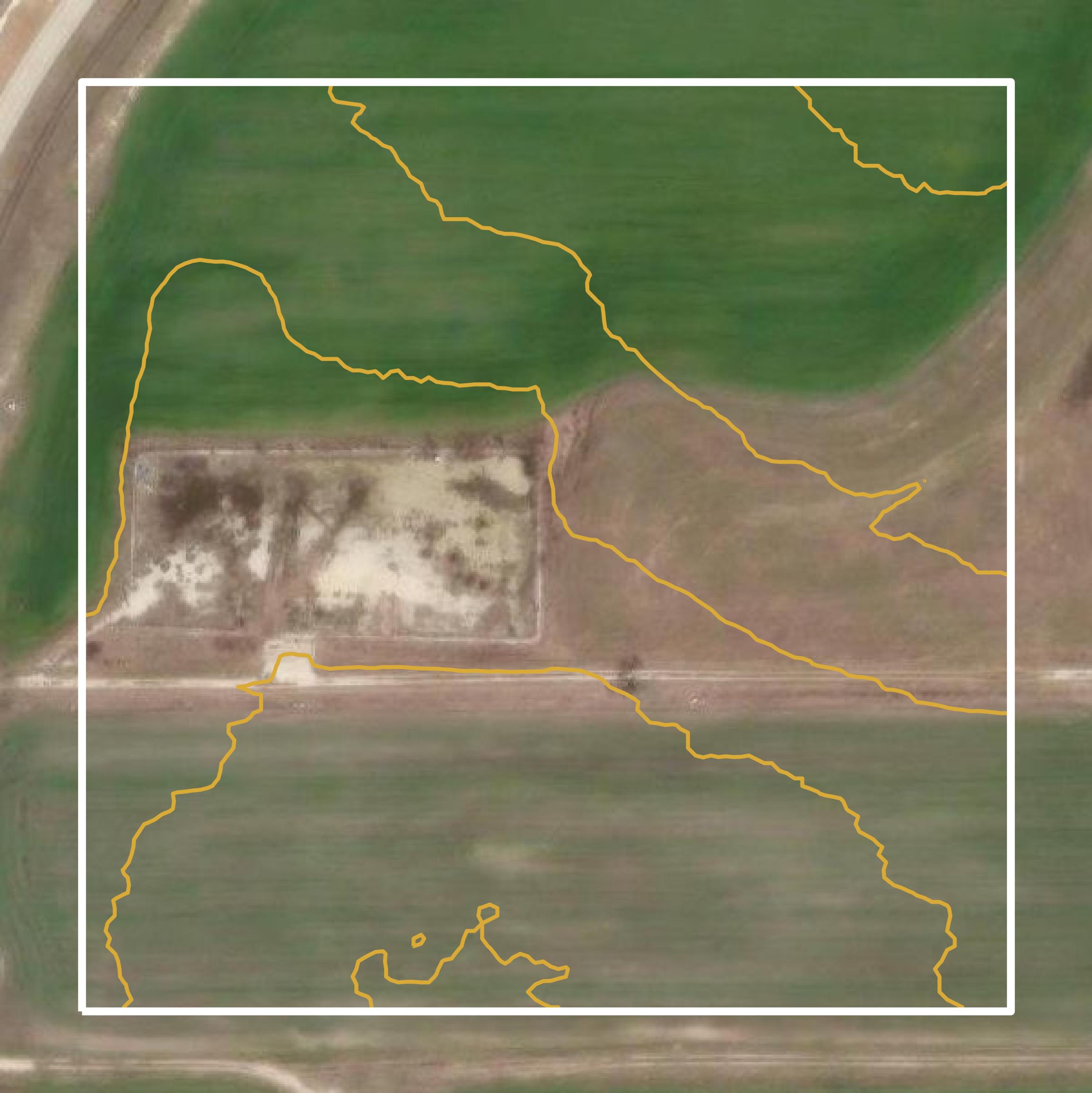 This image shows a contour map in Johnson County created using GIS data in Equator.