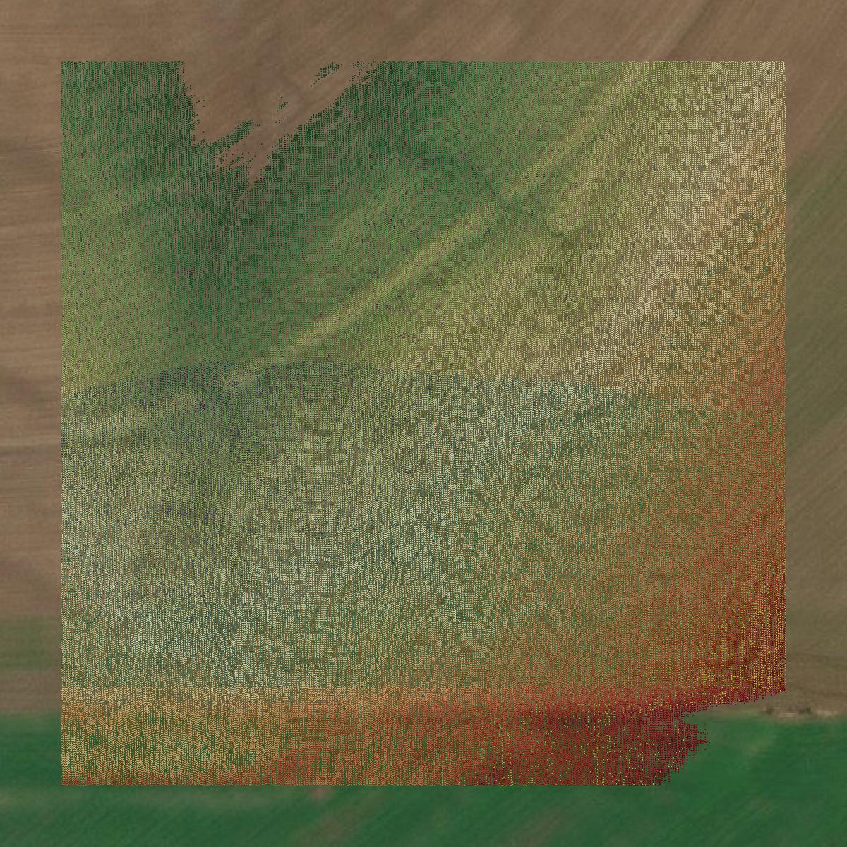 This image shows a LiDAR point cloud in Jones County created using GIS data in Equator.