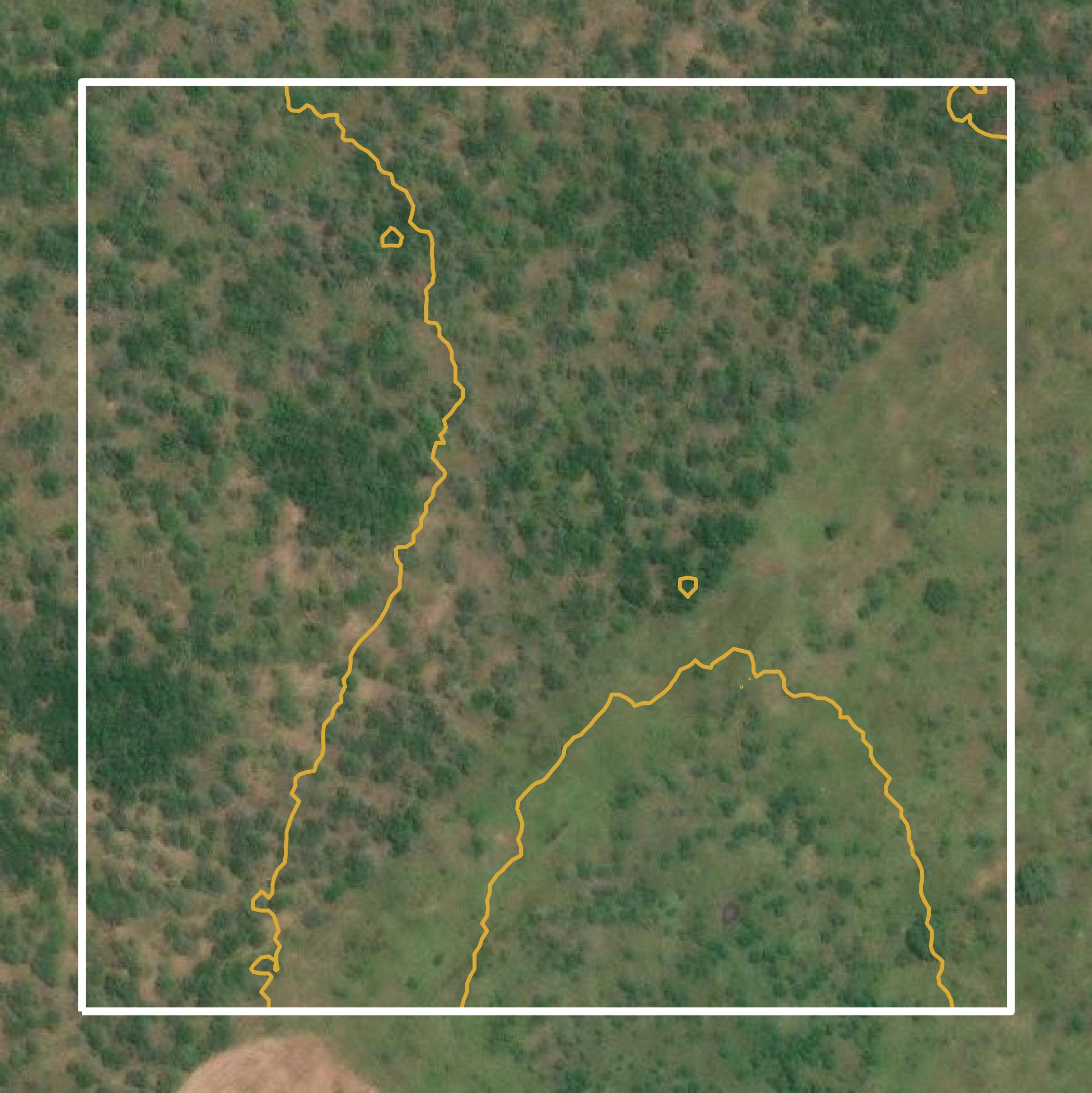This image shows a contour map in Karnes County created using GIS data in Equator.