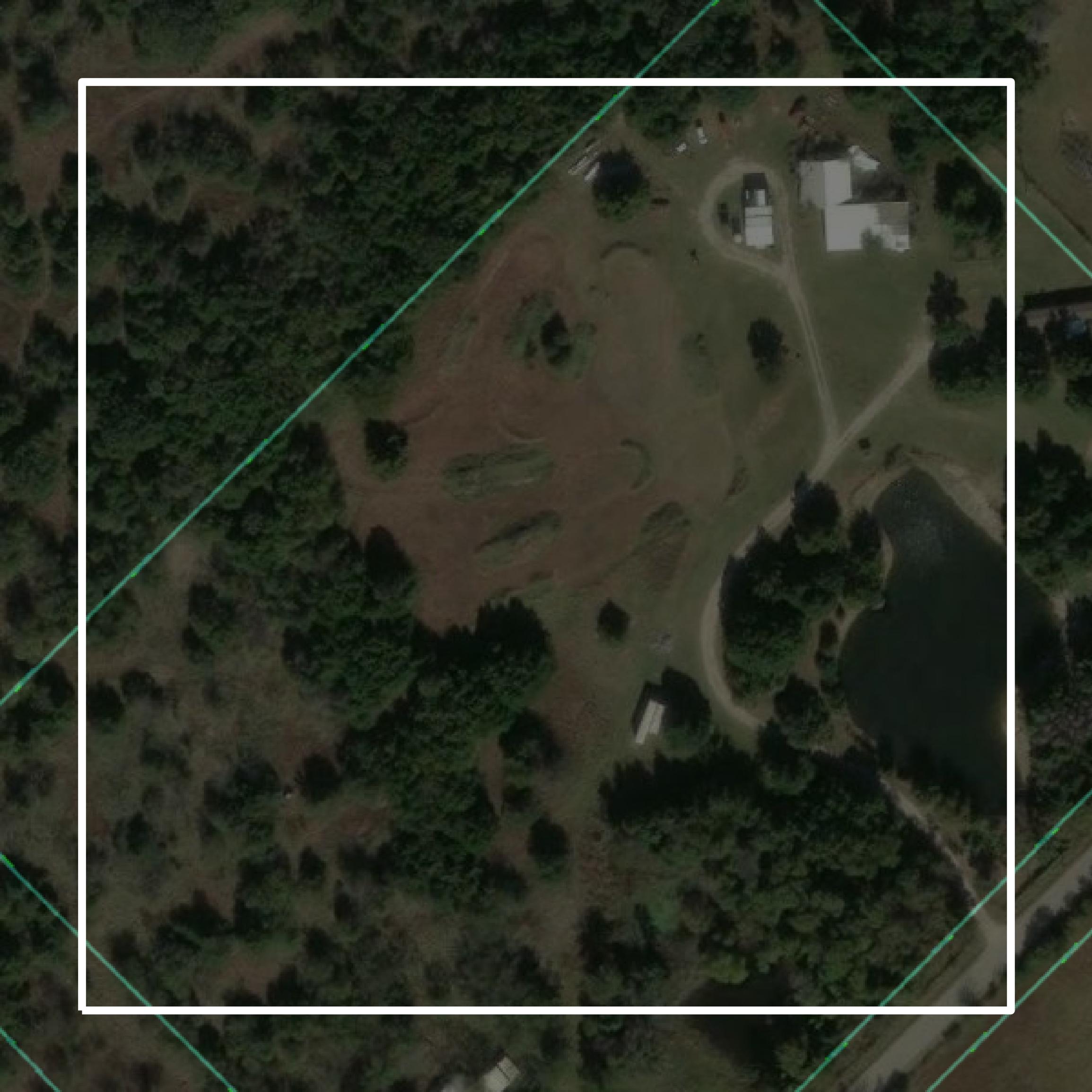 This image shows parcel and building data in Kaufman County created using GIS data in Equator.