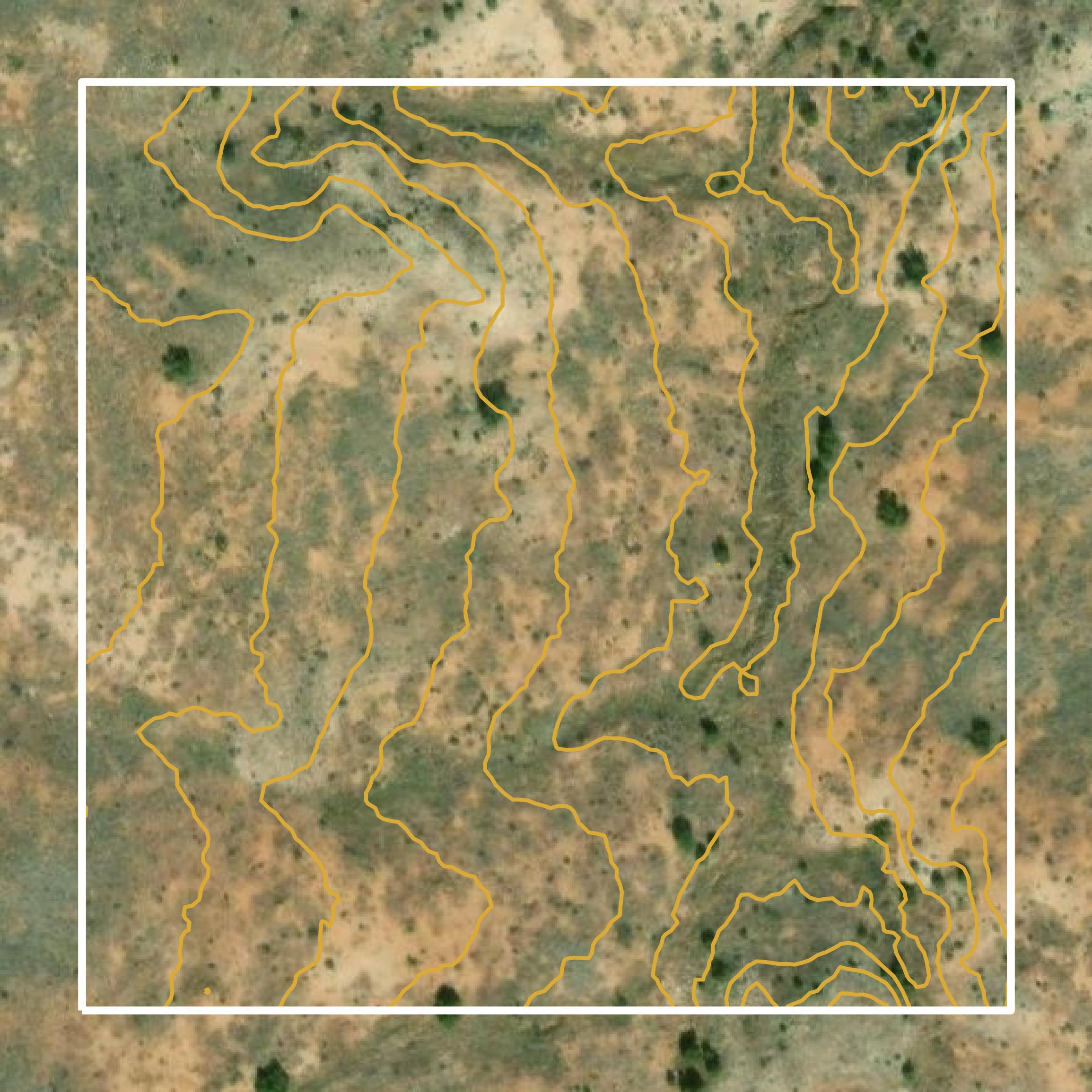 This image shows a contour map in King County created using GIS data in Equator.