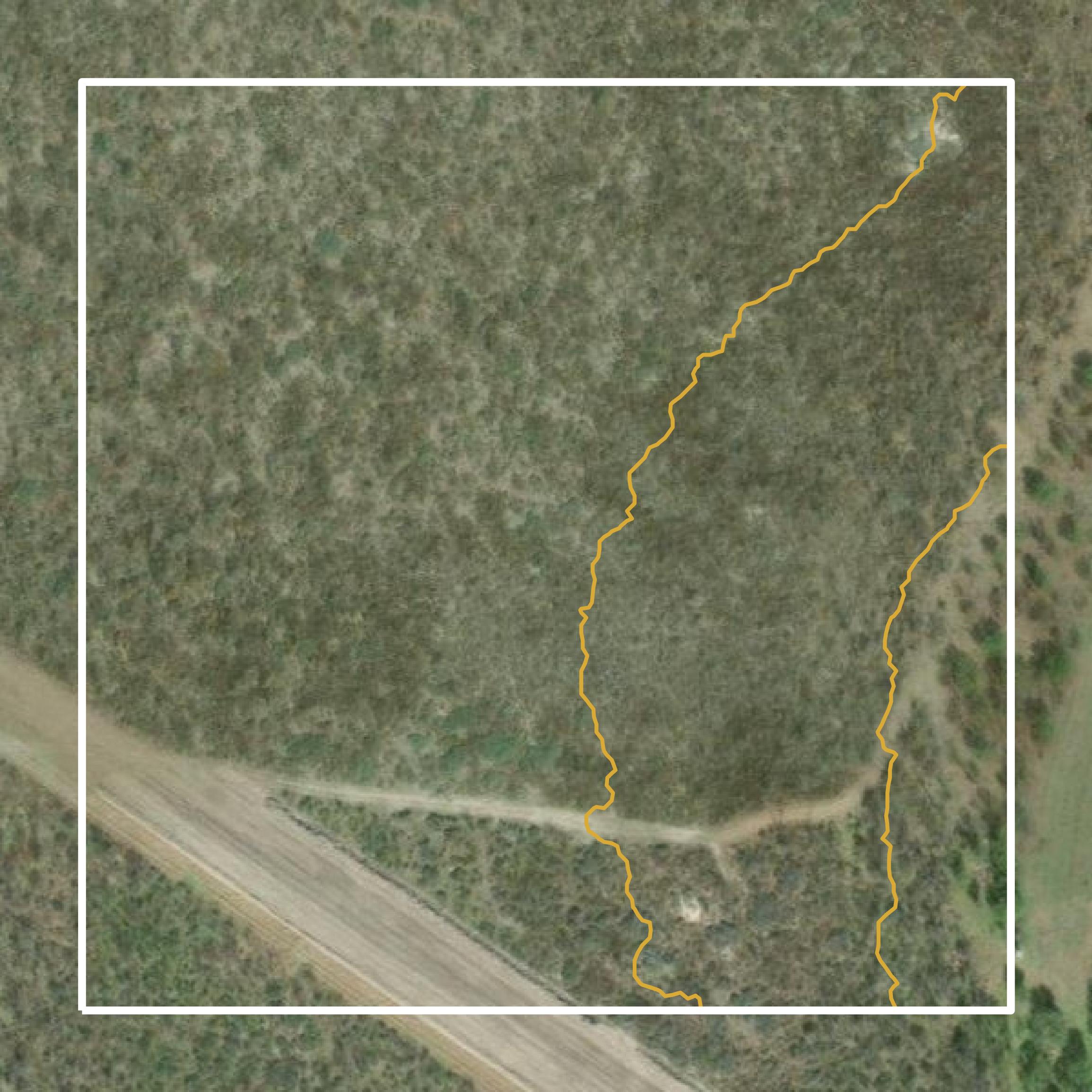 This image shows a contour map in Kinney County created using GIS data in Equator.