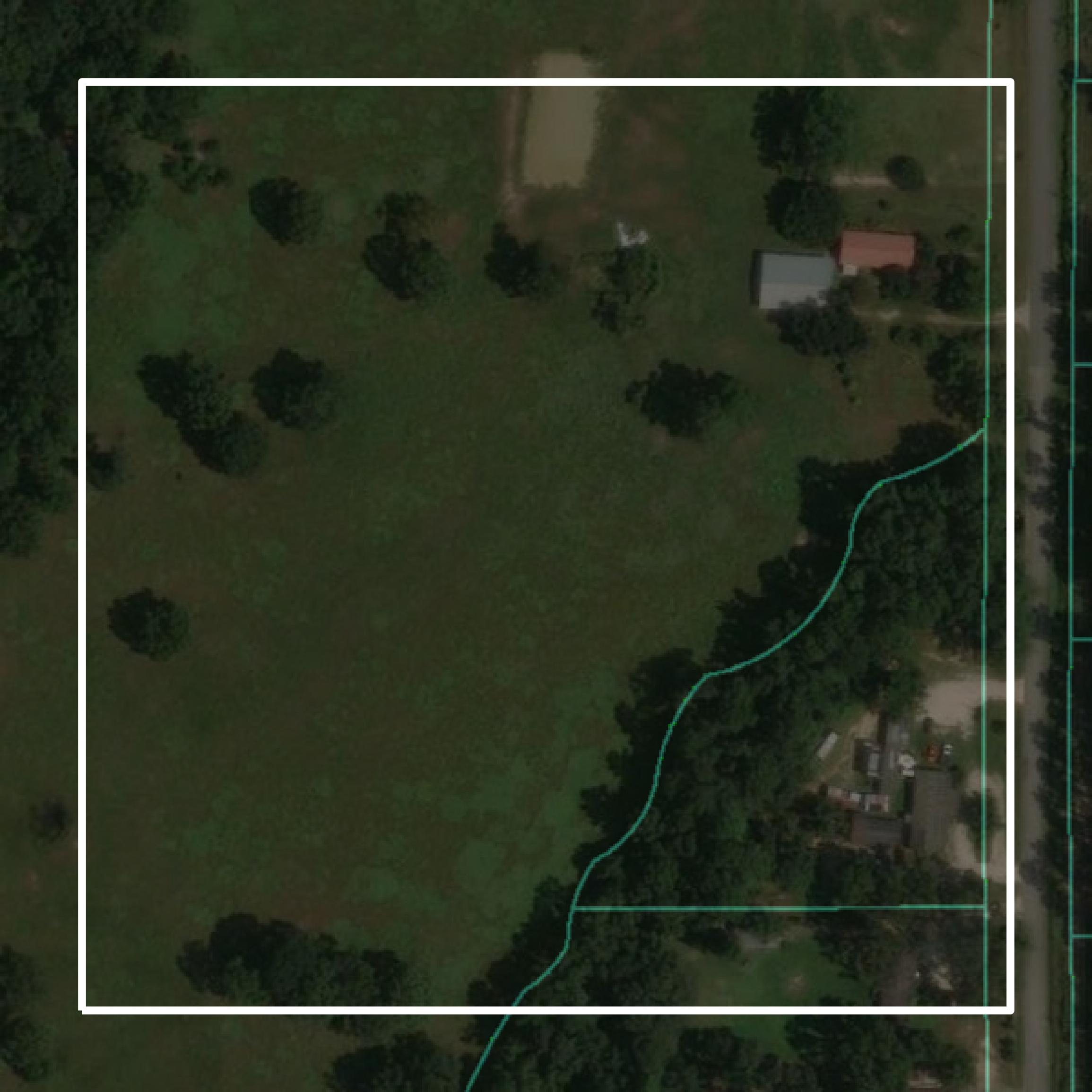 This image shows parcel and building data in Liberty County created using GIS data in Equator.