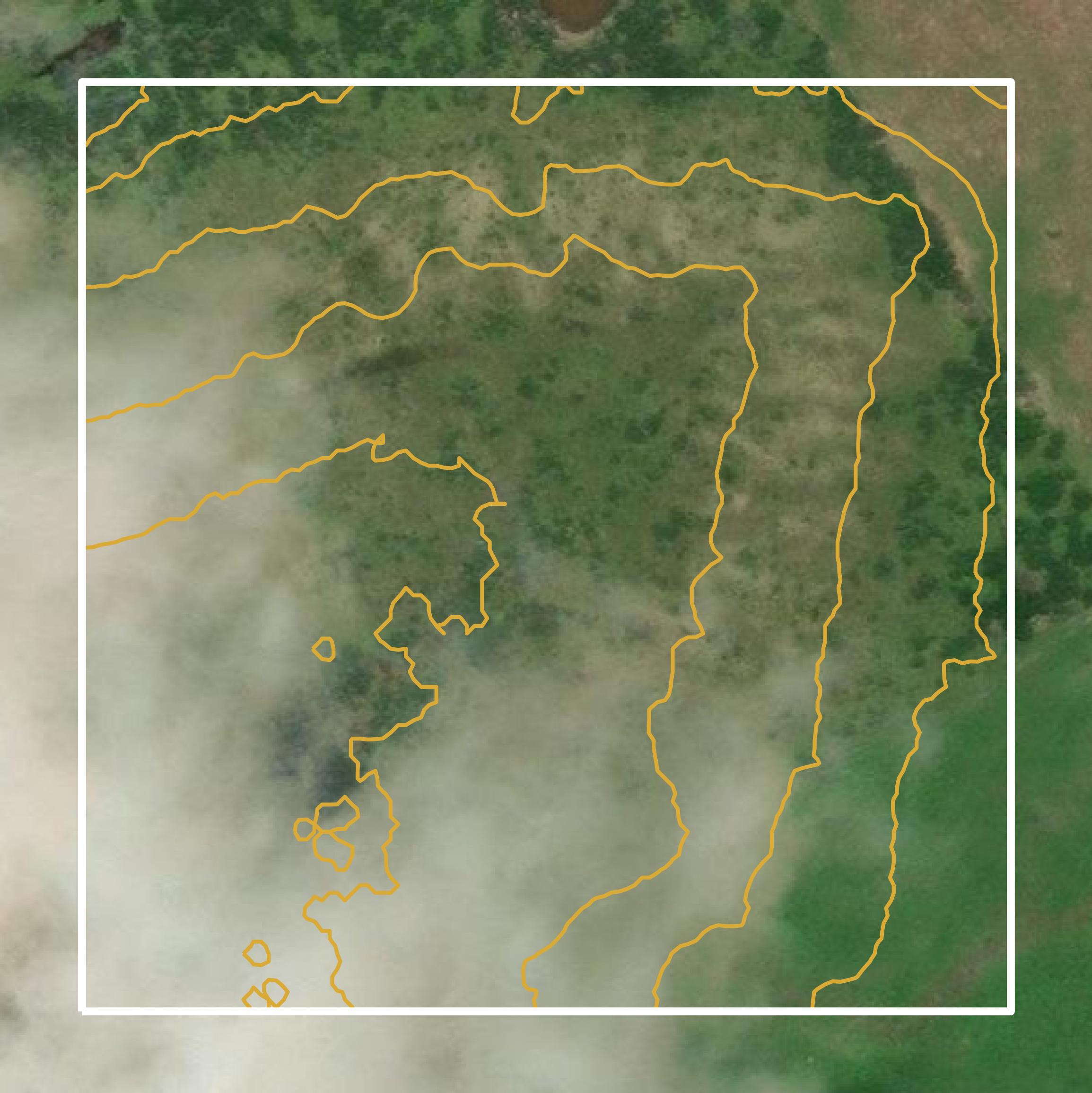 This image shows a contour map in Limestone County created using GIS data in Equator.