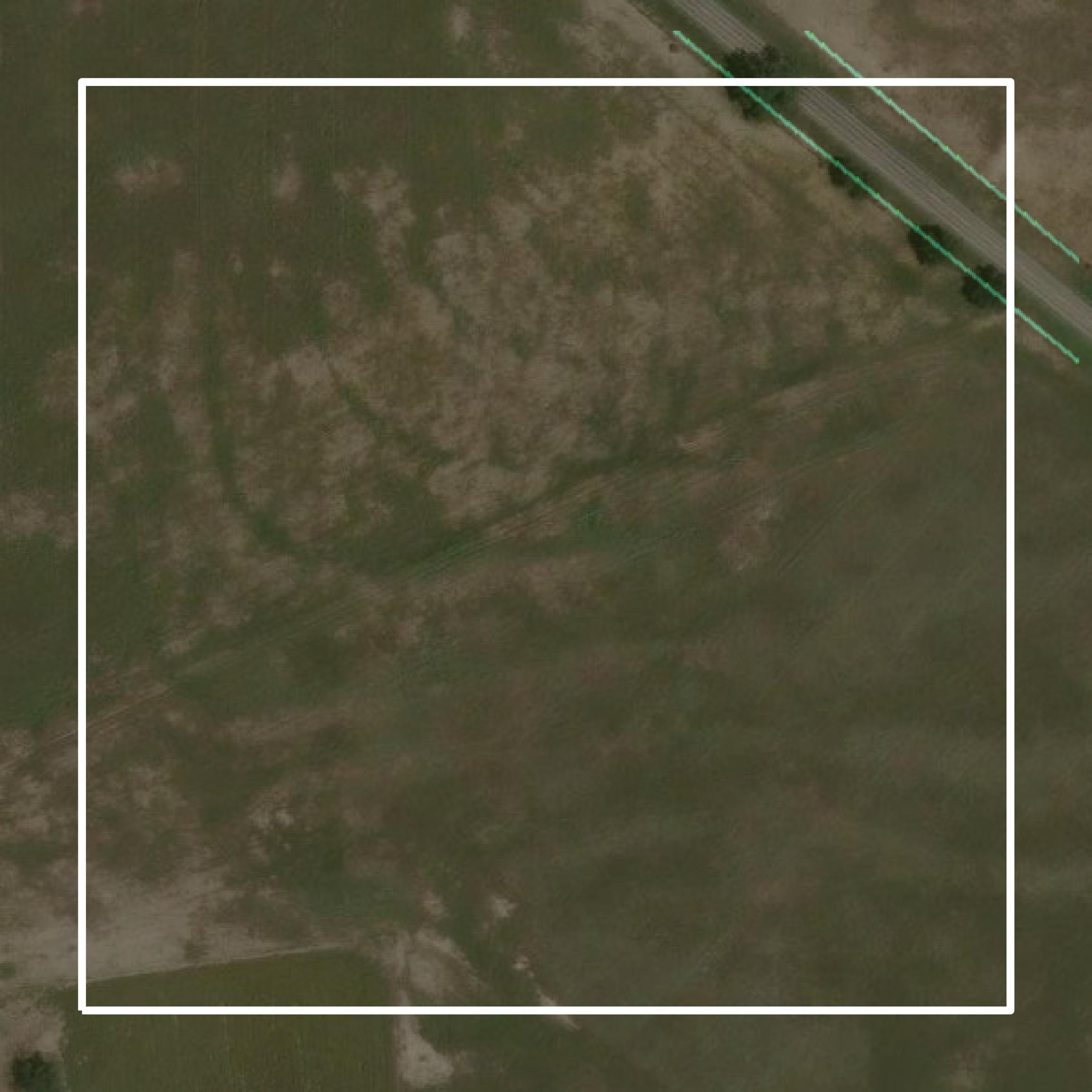 This image shows parcel and building data in Live Oak County created using GIS data in Equator.