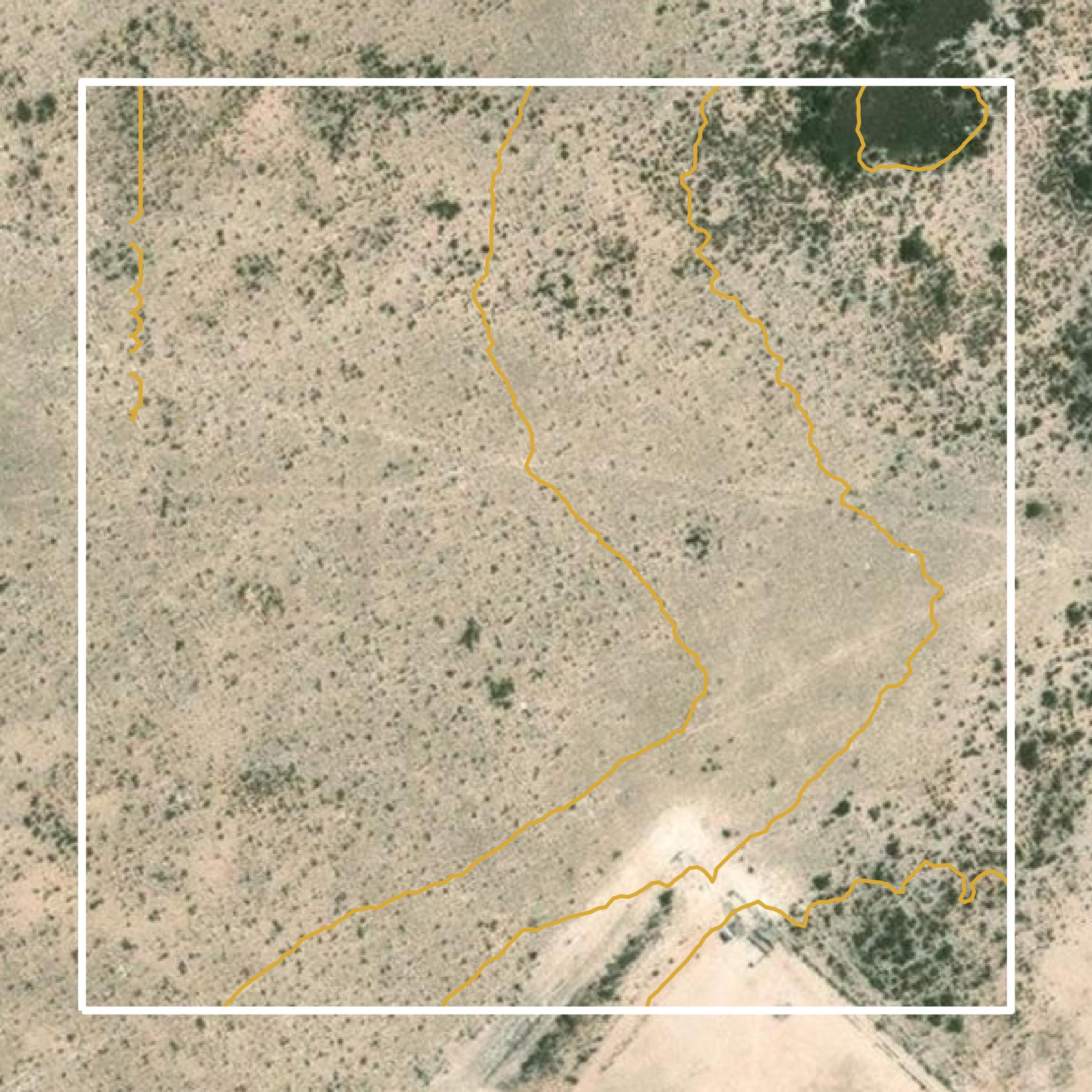 This image shows a contour map in Loving County created using GIS data in Equator.