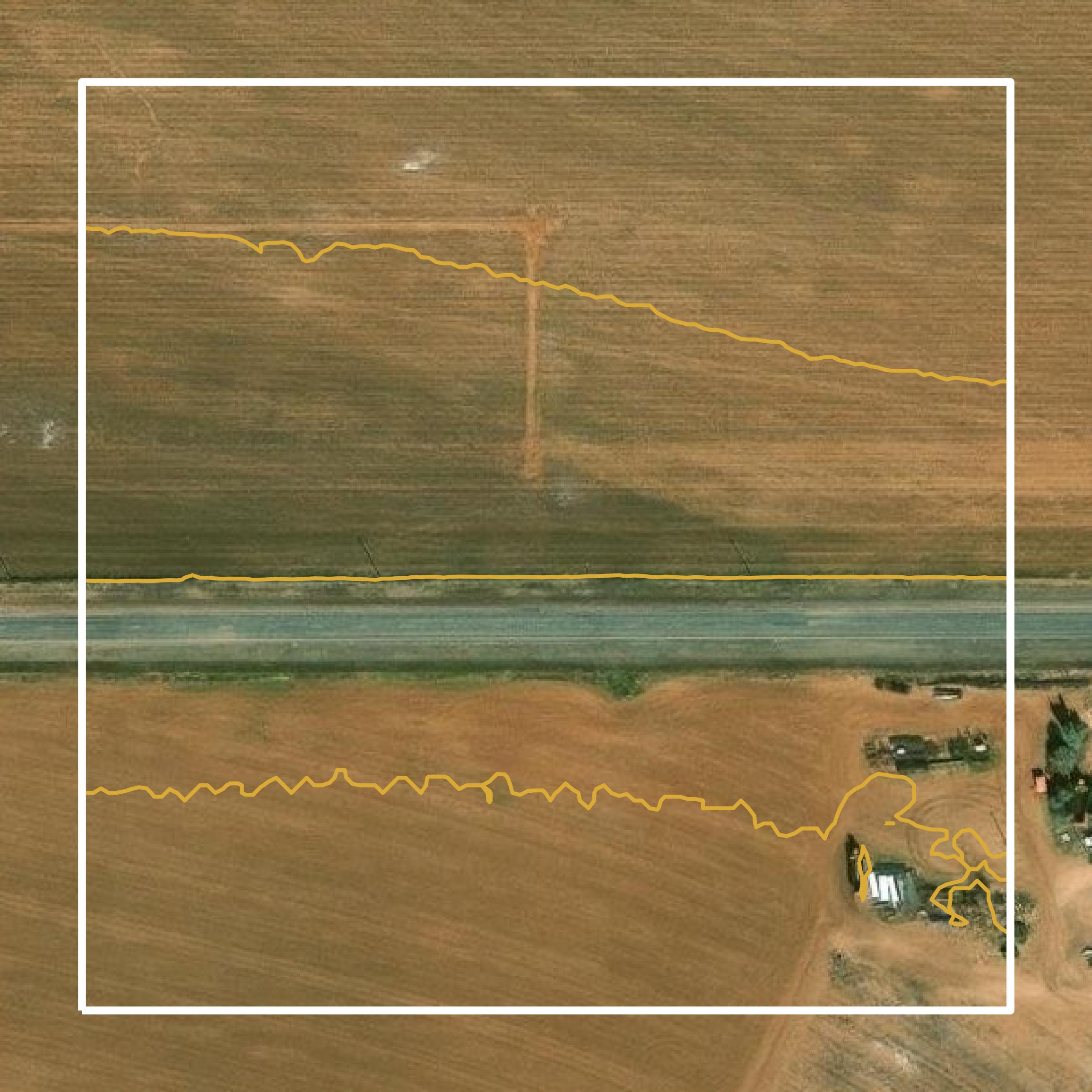 This image shows a contour map in Lynn County created using GIS data in Equator.
