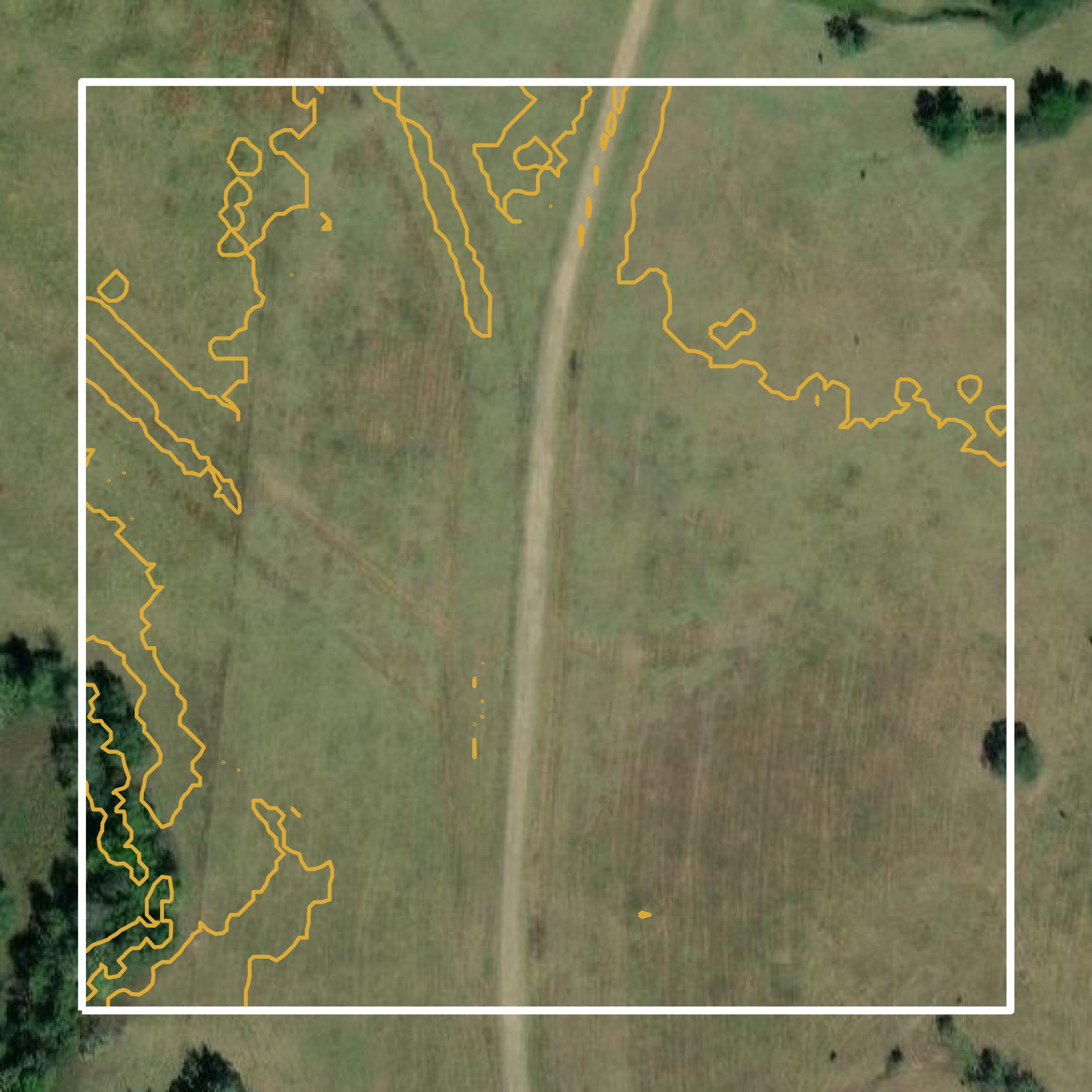 This image shows a contour map in Madison County created using GIS data in Equator.