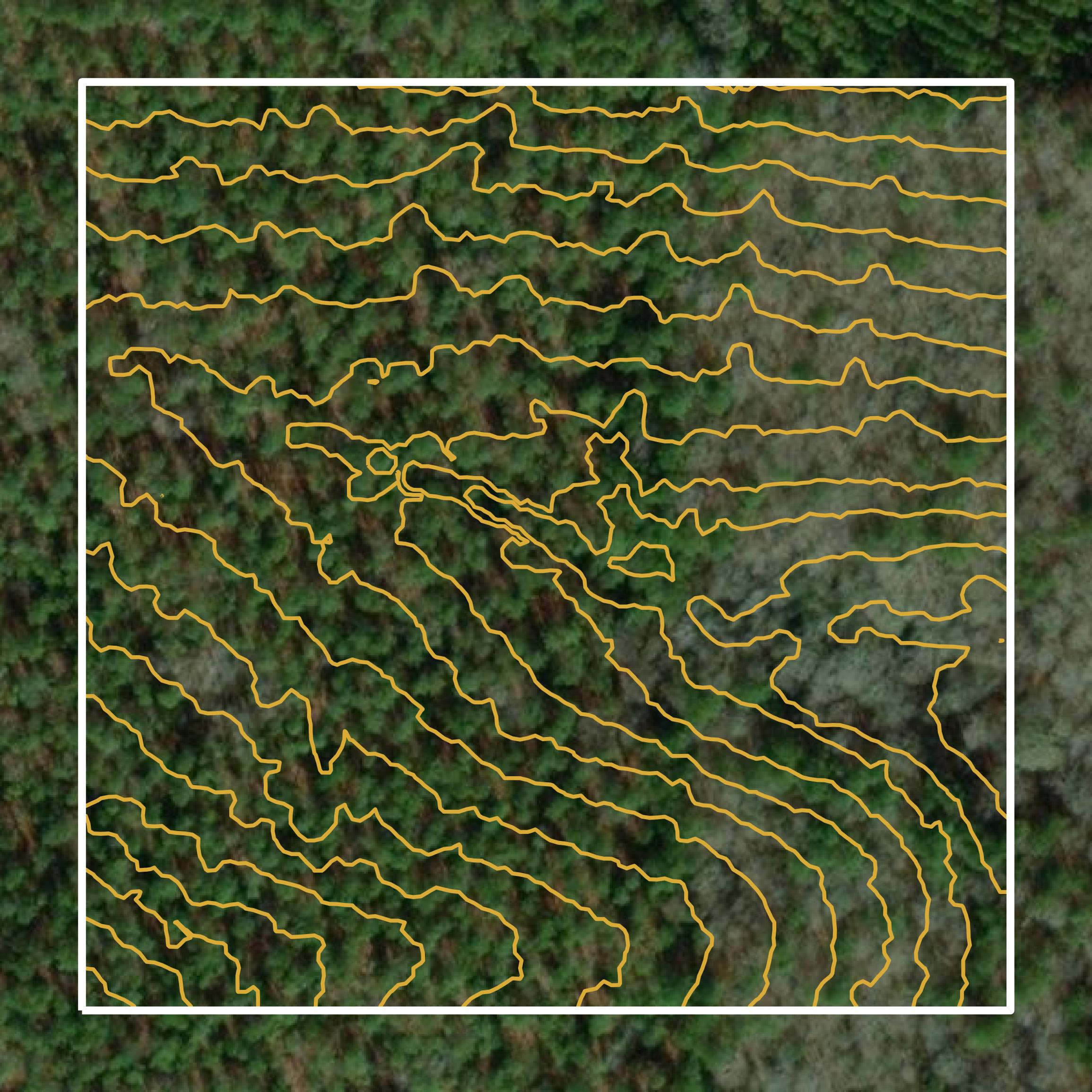 This image shows a contour map in Marion County created using GIS data in Equator.