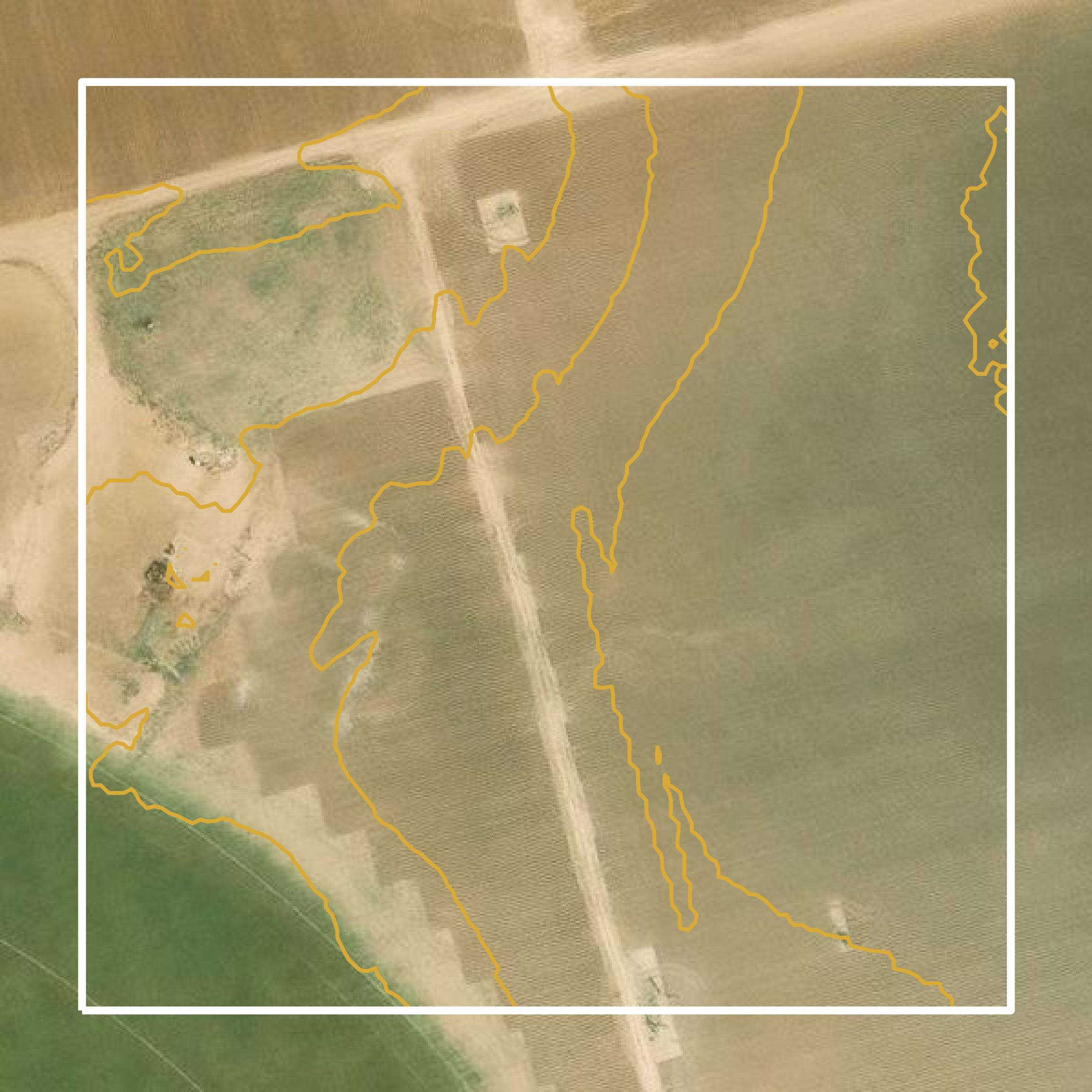This image shows a contour map in Martin County created using GIS data in Equator.