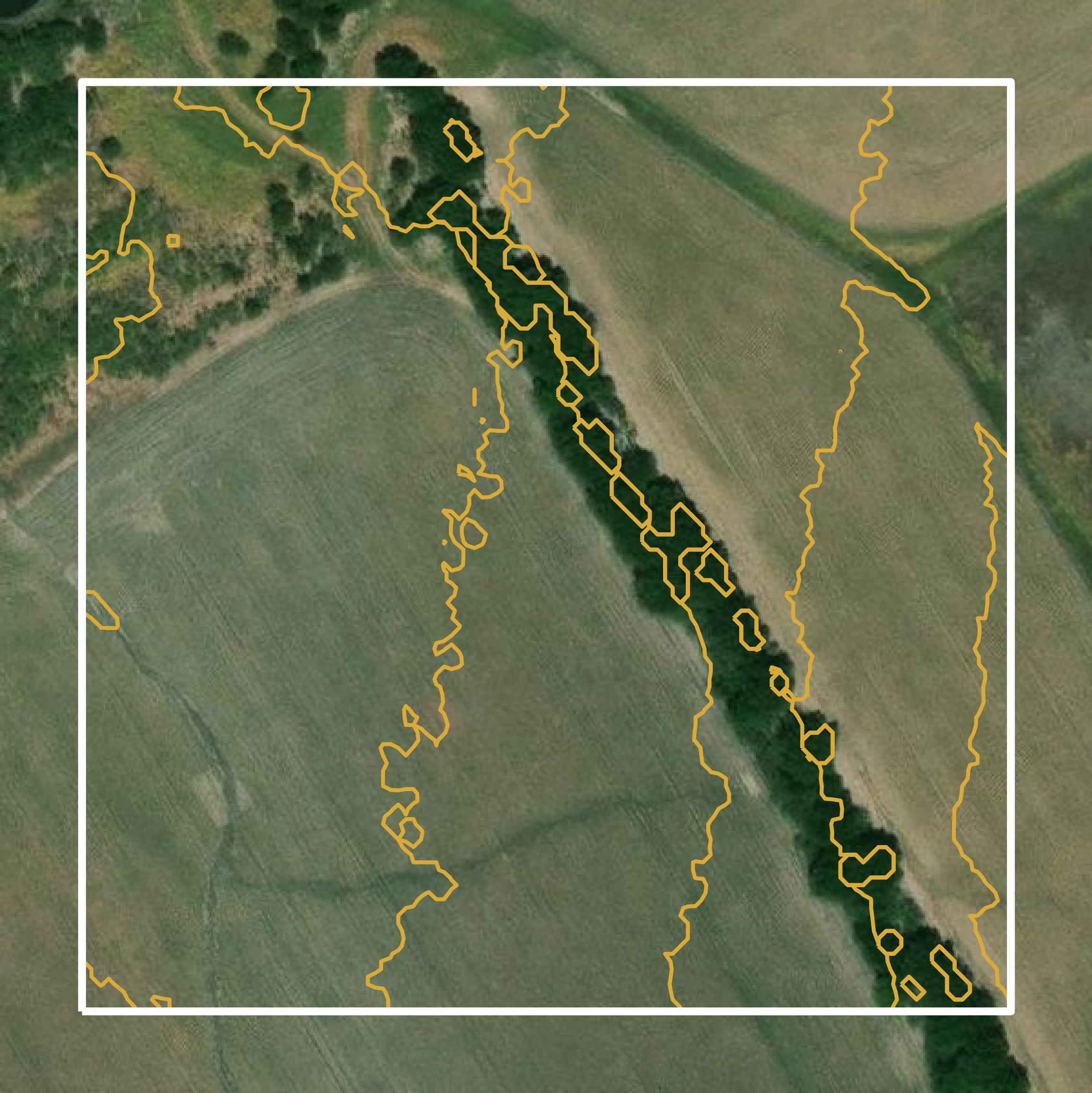 This image shows a contour map in McLennan County created using GIS data in Equator.