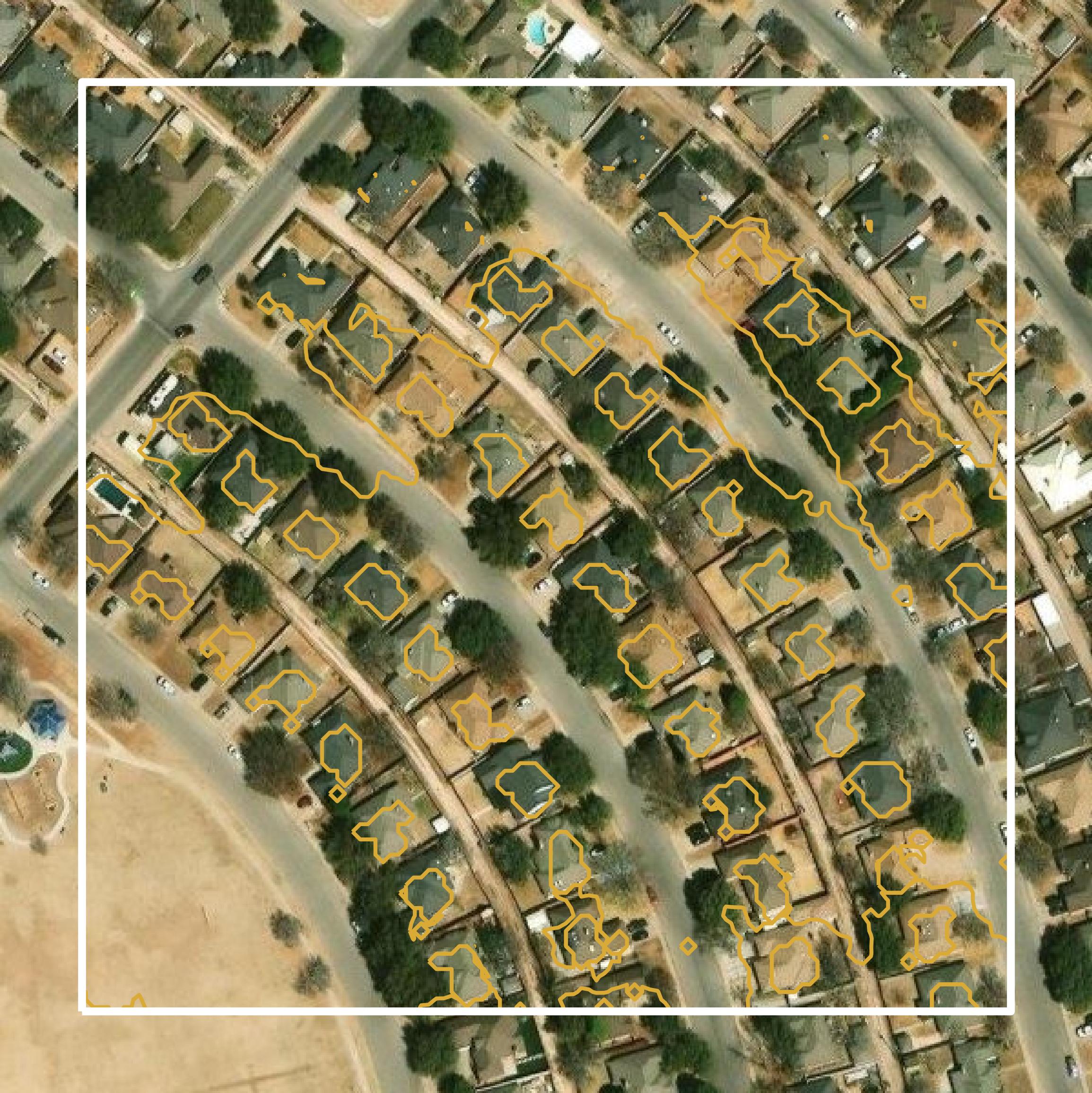 This image shows a contour map in Midland County created using GIS data in Equator.