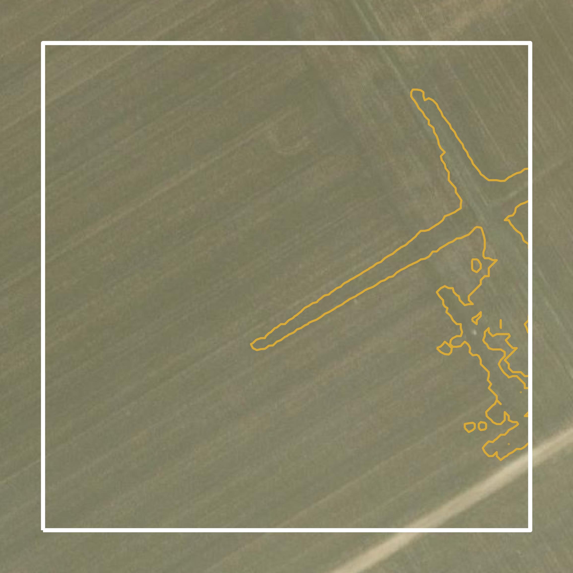 This image shows a contour map in Milam County created using GIS data in Equator.