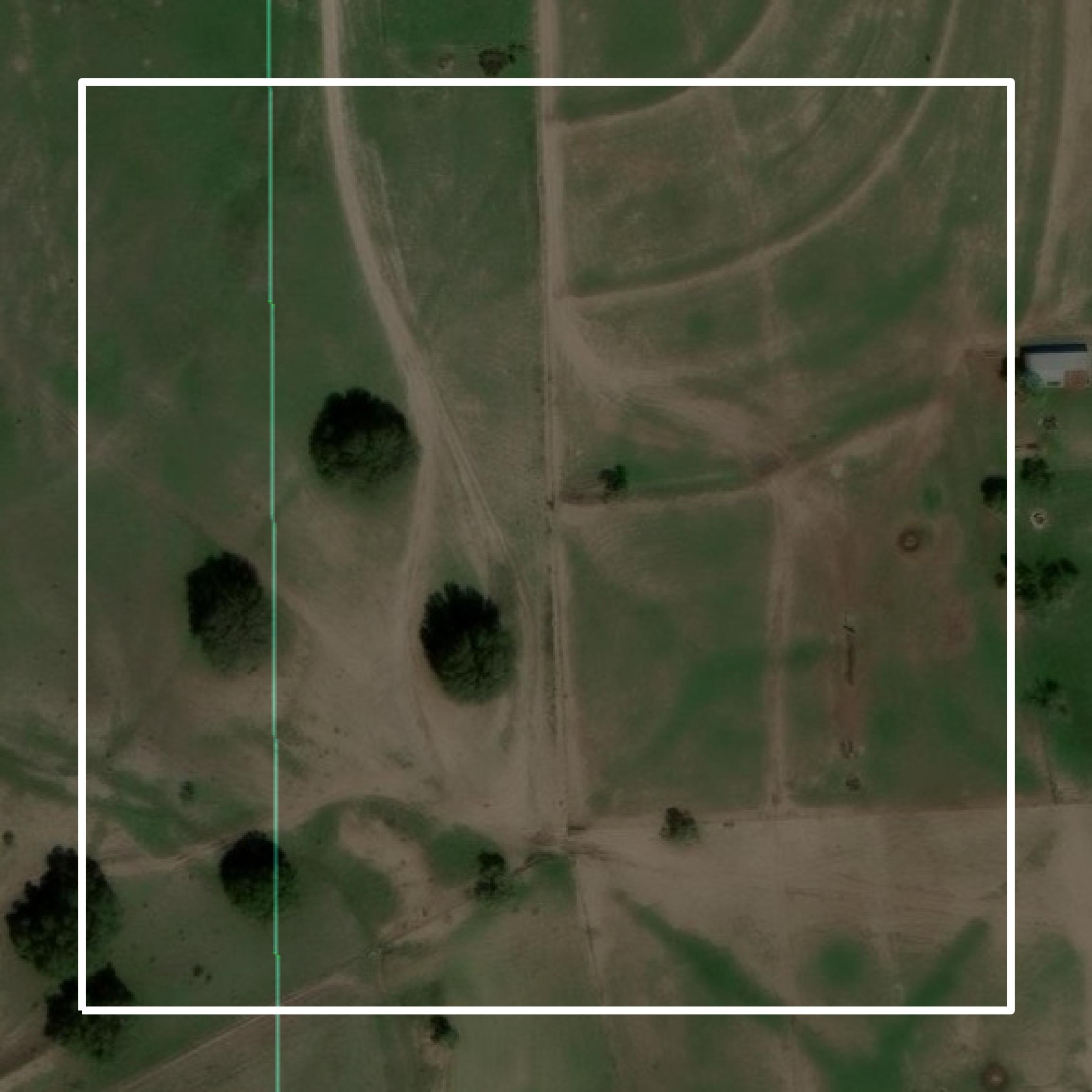 This image shows parcel and building data in Mills County created using GIS data in Equator.