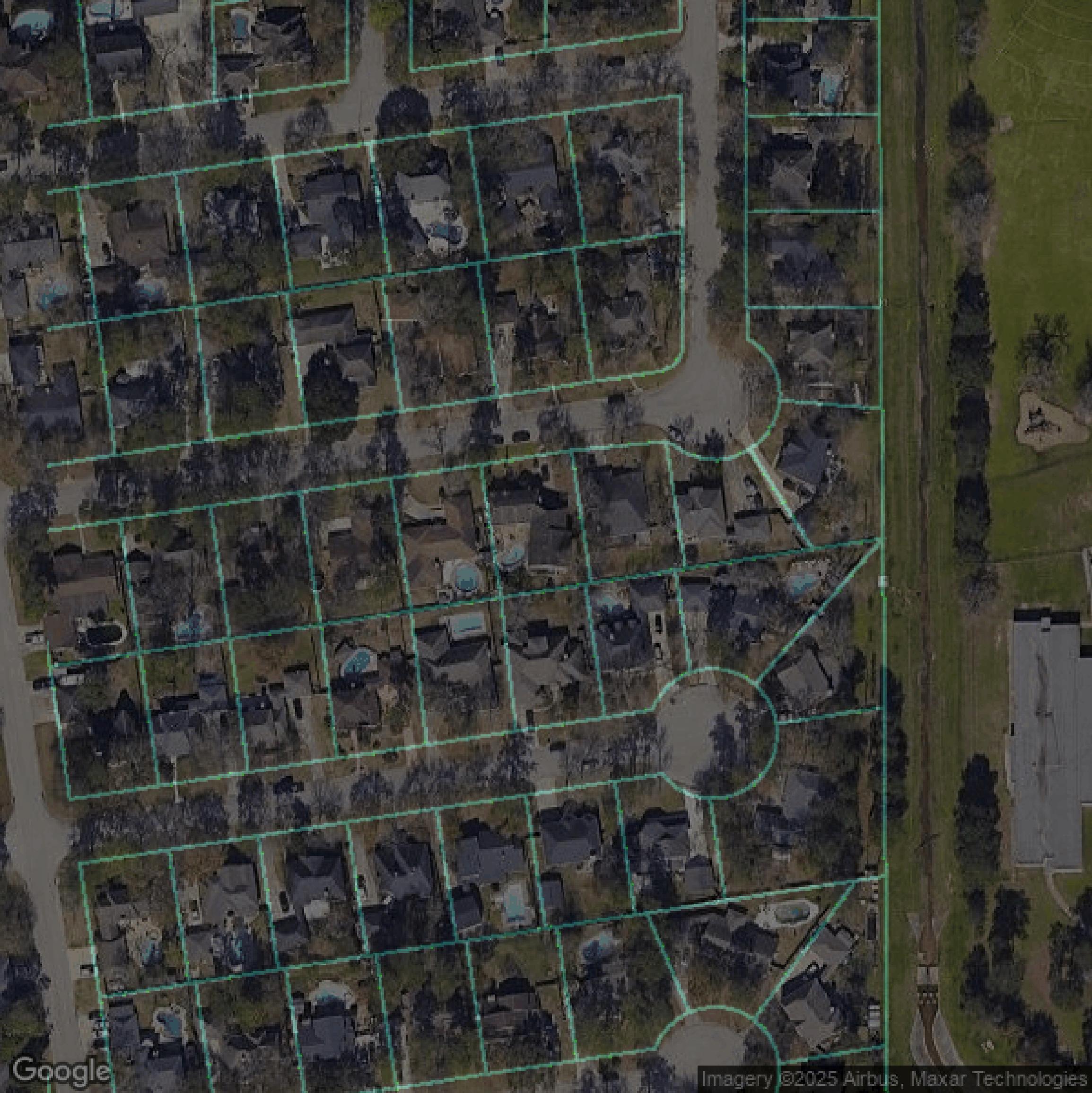 This image shows parcel data in Montgomery County created using GIS data in Equator.