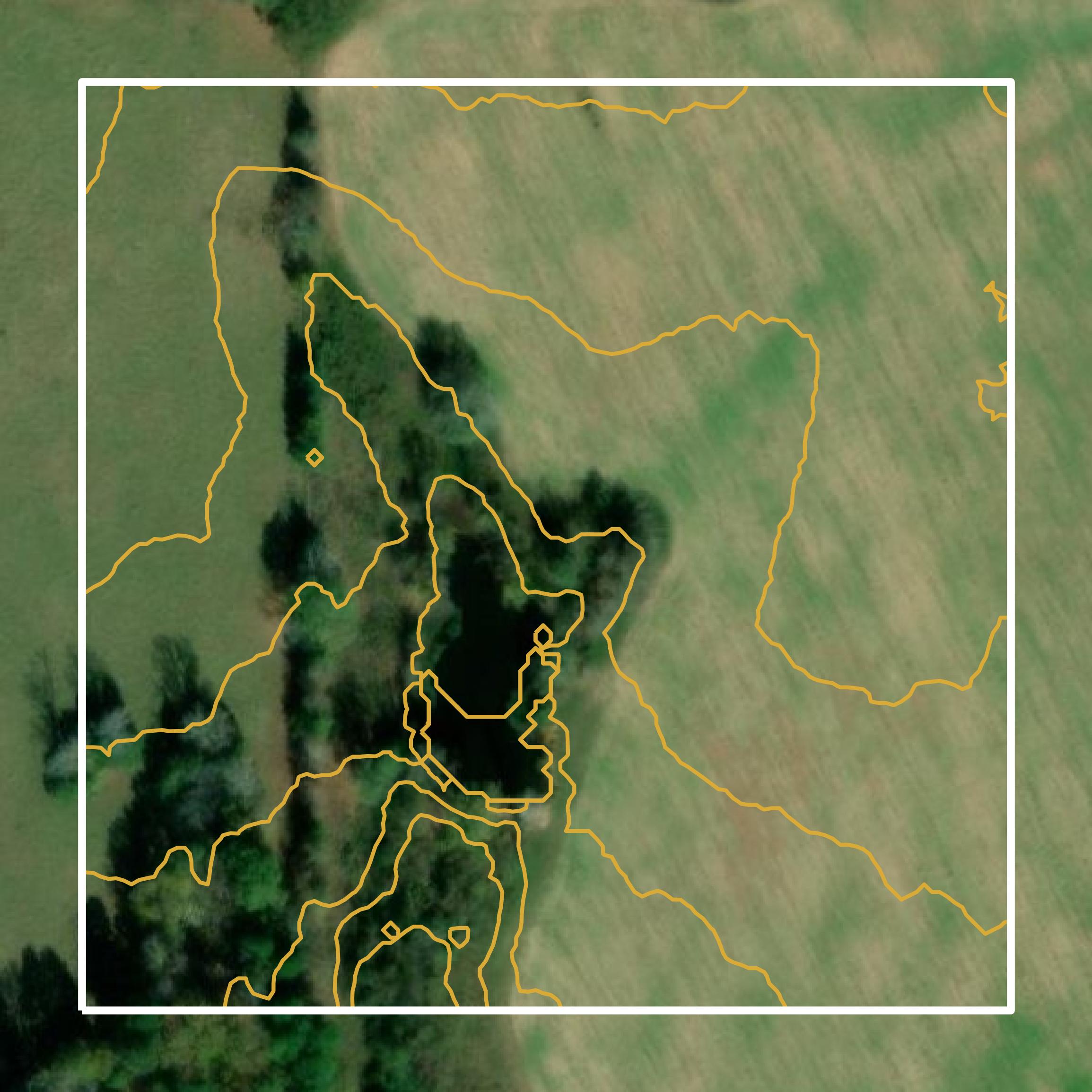 This image shows a contour map in Morris County created using GIS data in Equator.
