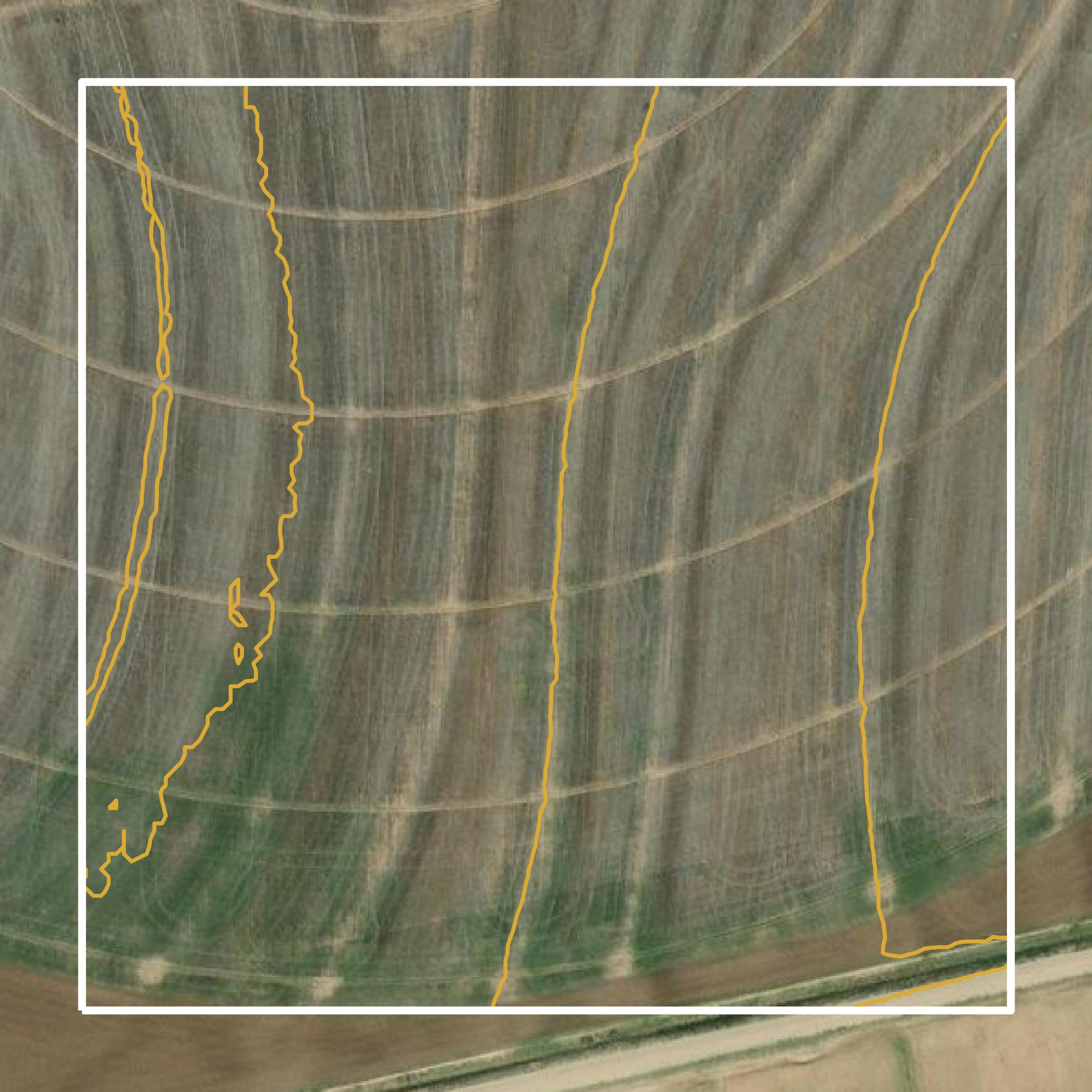 This image shows a contour map in Nolan County created using GIS data in Equator.