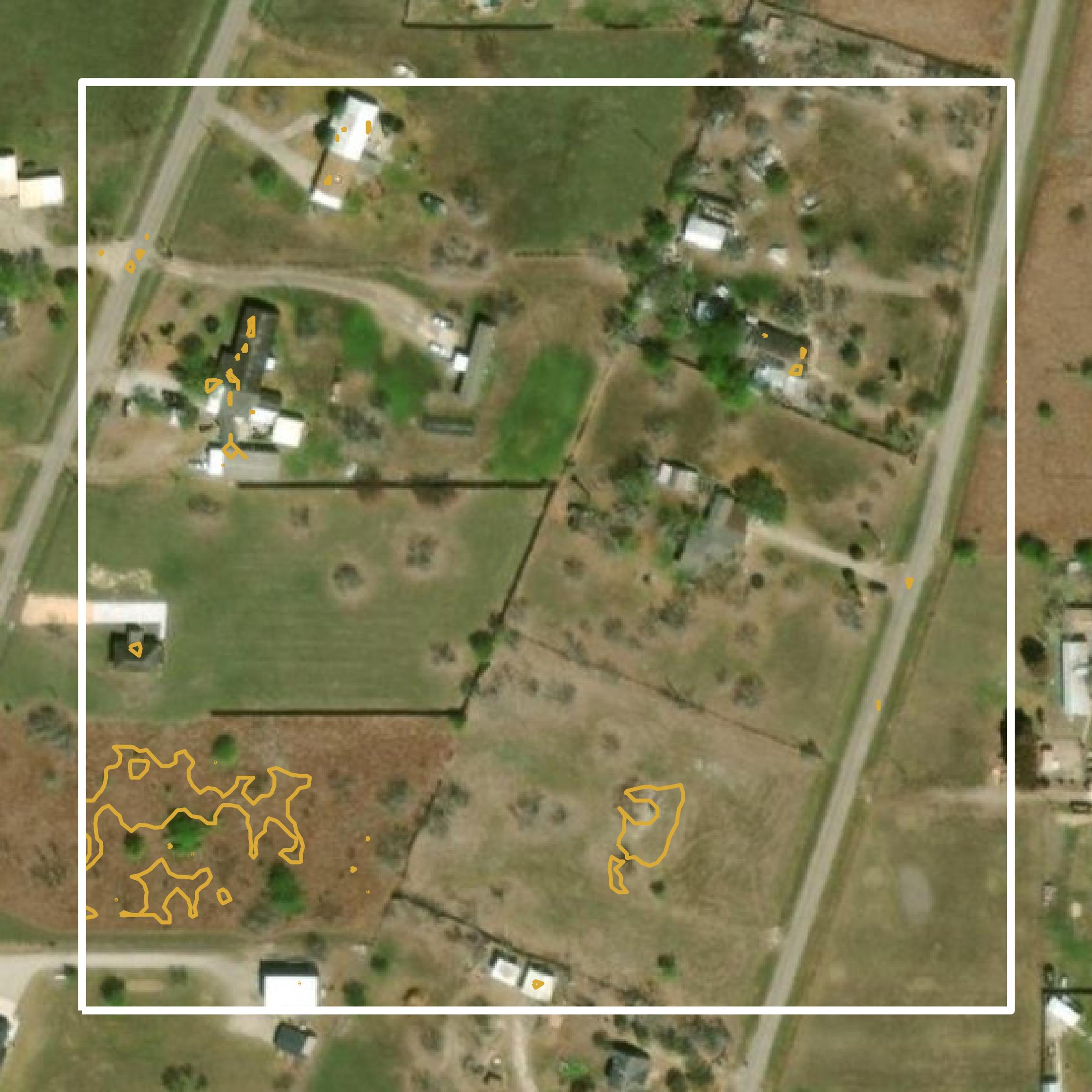 This image shows a contour map in Nueces County created using GIS data in Equator.