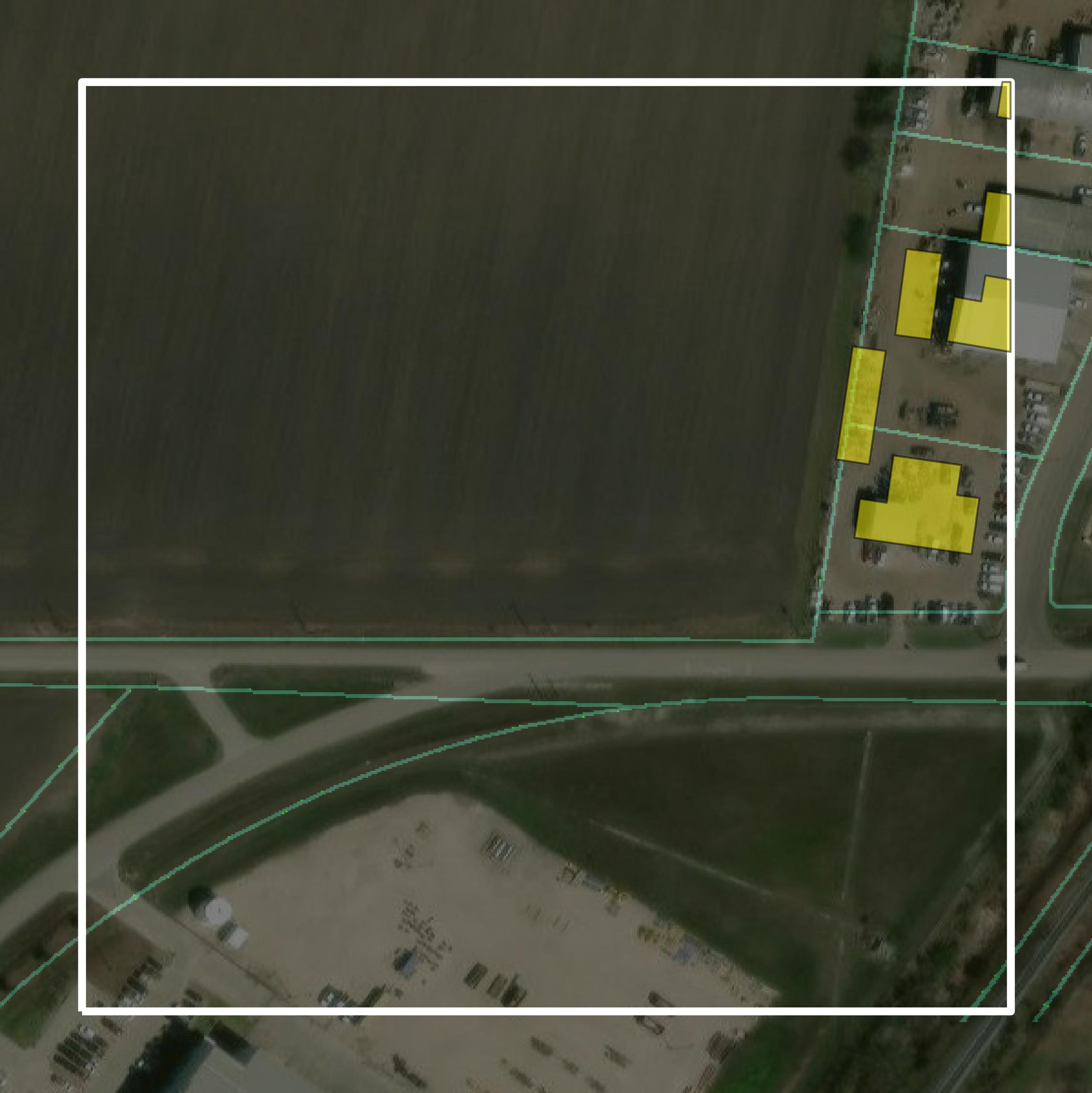 This image shows parcel and building data in Nueces County created using GIS data in Equator.