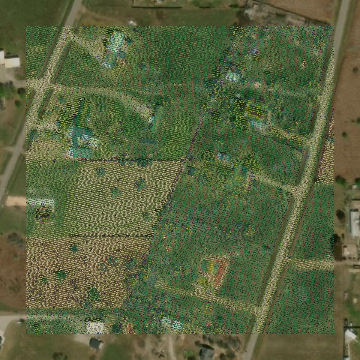 This image shows a LiDAR point cloud in Nueces County created using GIS data in Equator.
