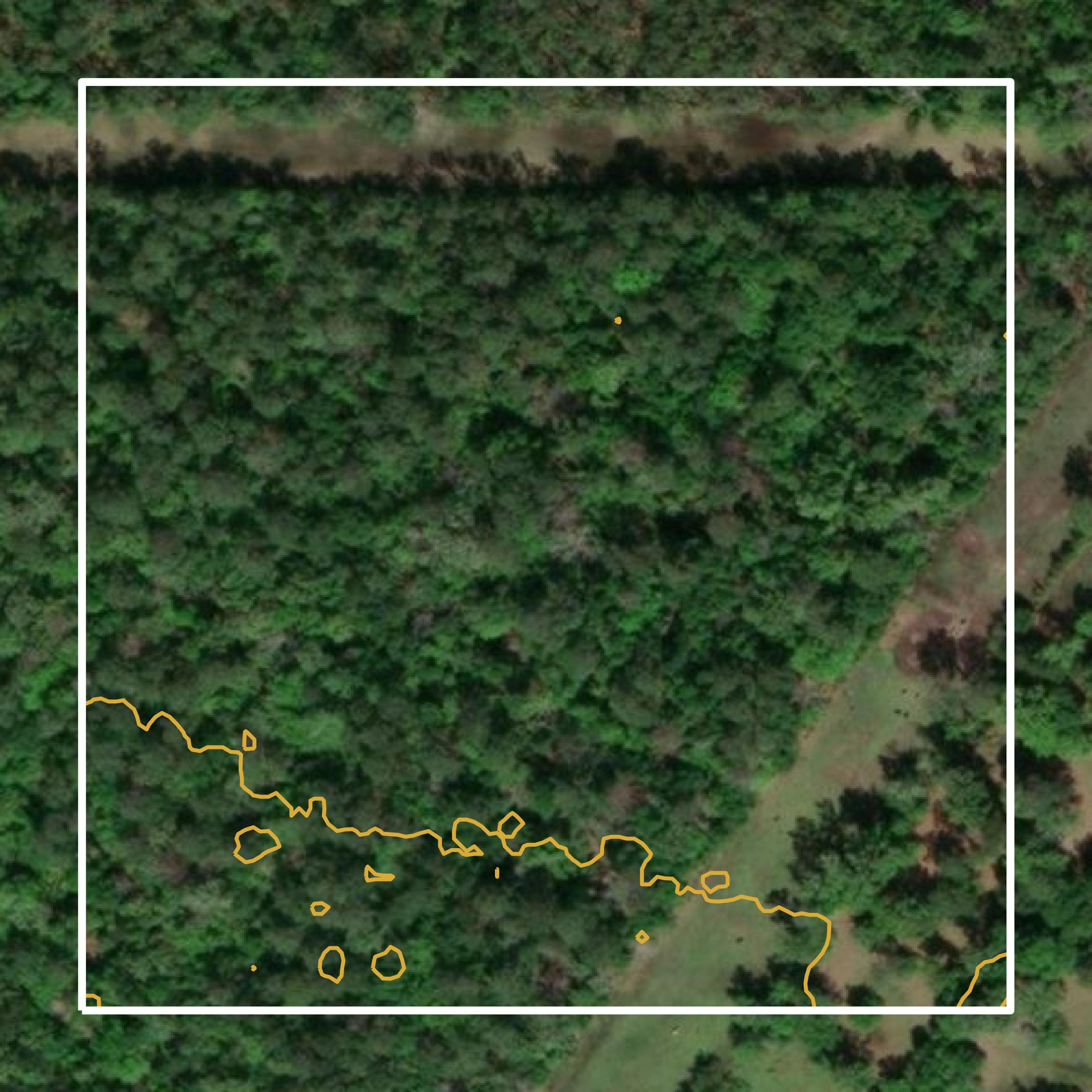 This image shows a contour map in Orange County created using GIS data in Equator.