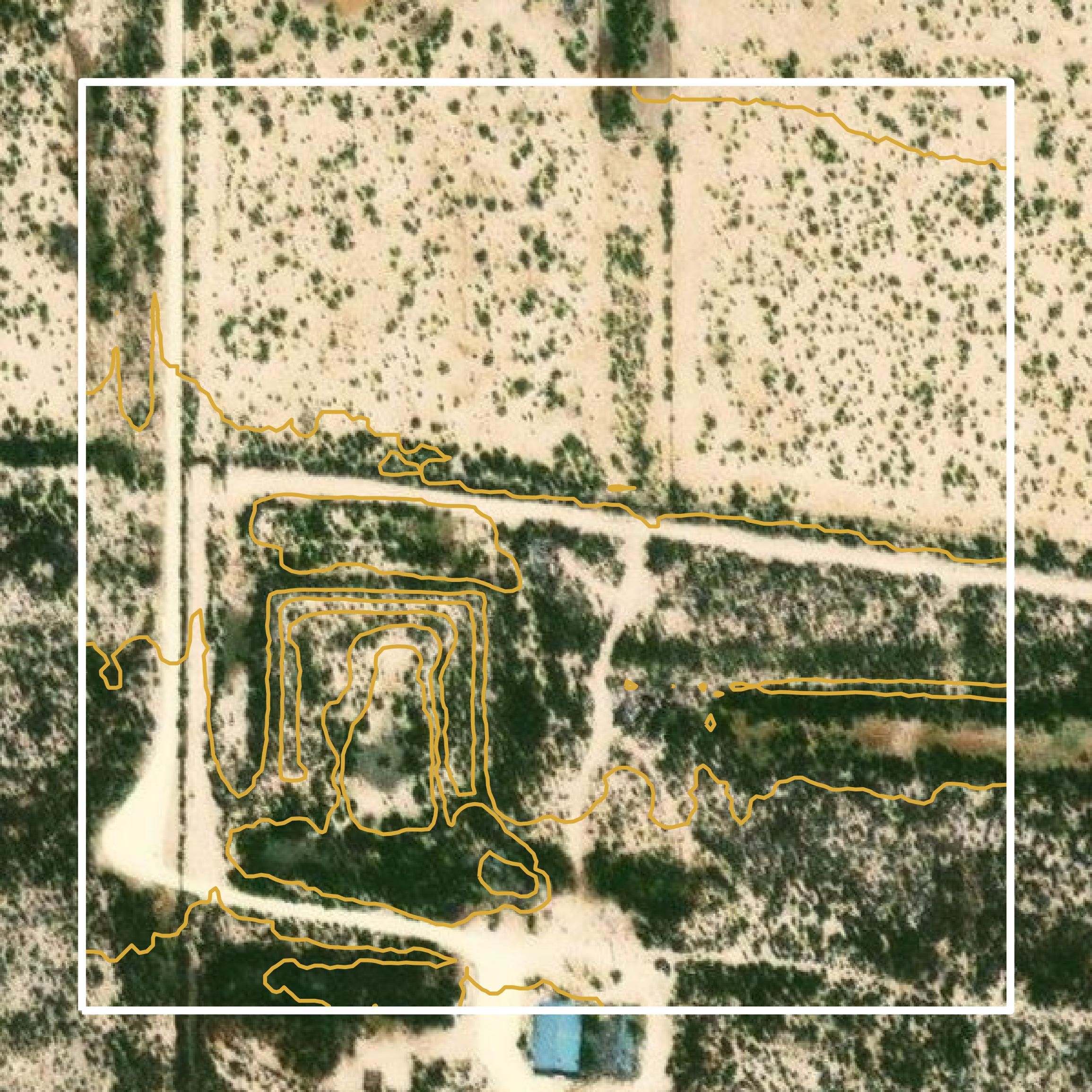 This image shows a contour map in Pecos County created using GIS data in Equator.