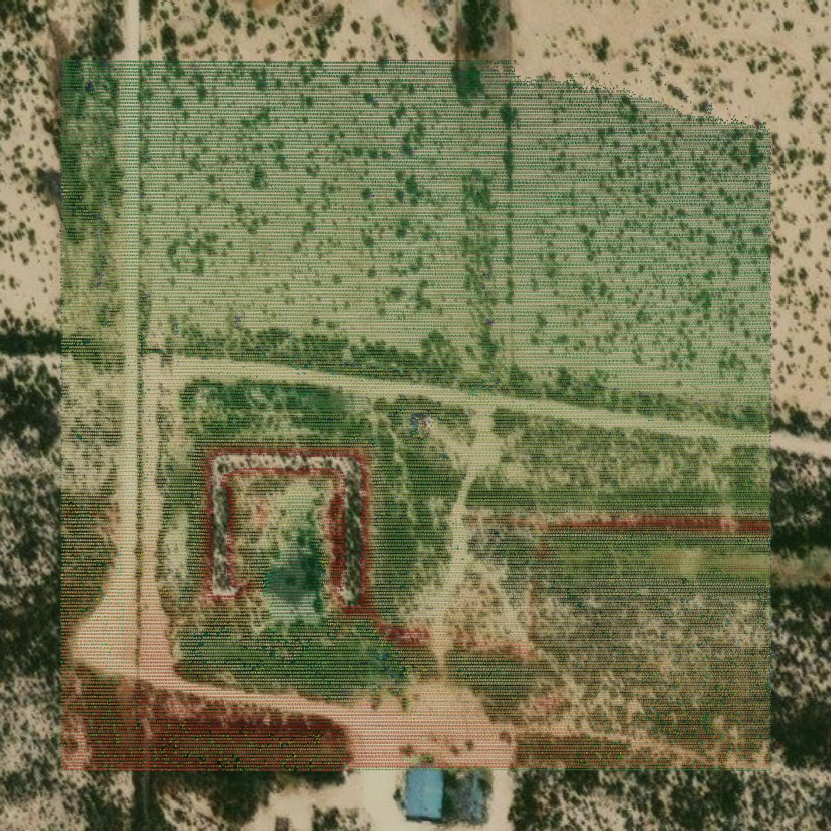 This image shows a LiDAR point cloud in Pecos County created using GIS data in Equator.