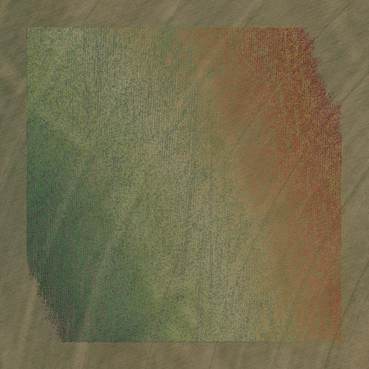 This image shows a LiDAR point cloud in Potter County created using GIS data in Equator.