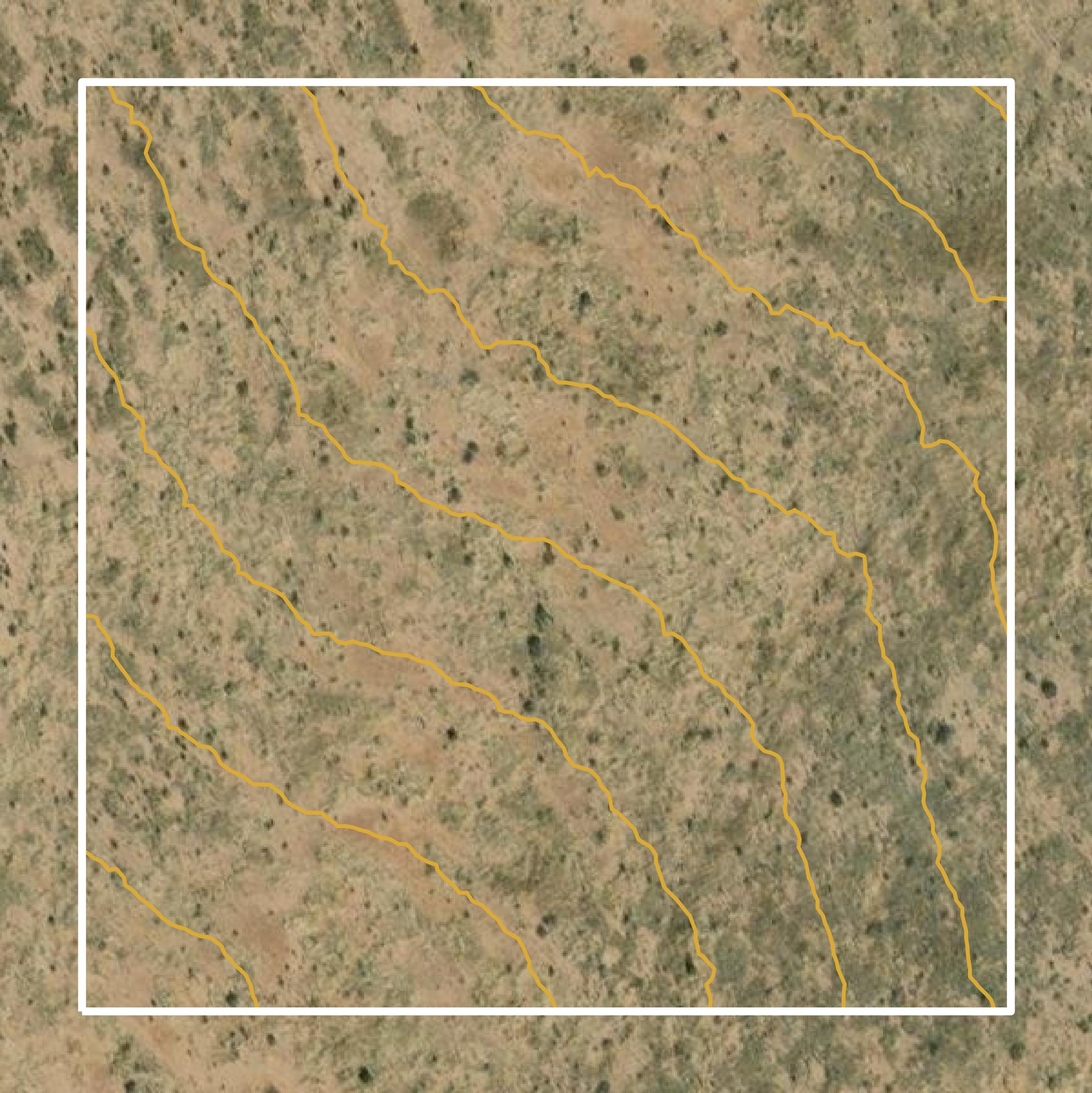 This image shows a contour map in Presidio County created using GIS data in Equator.